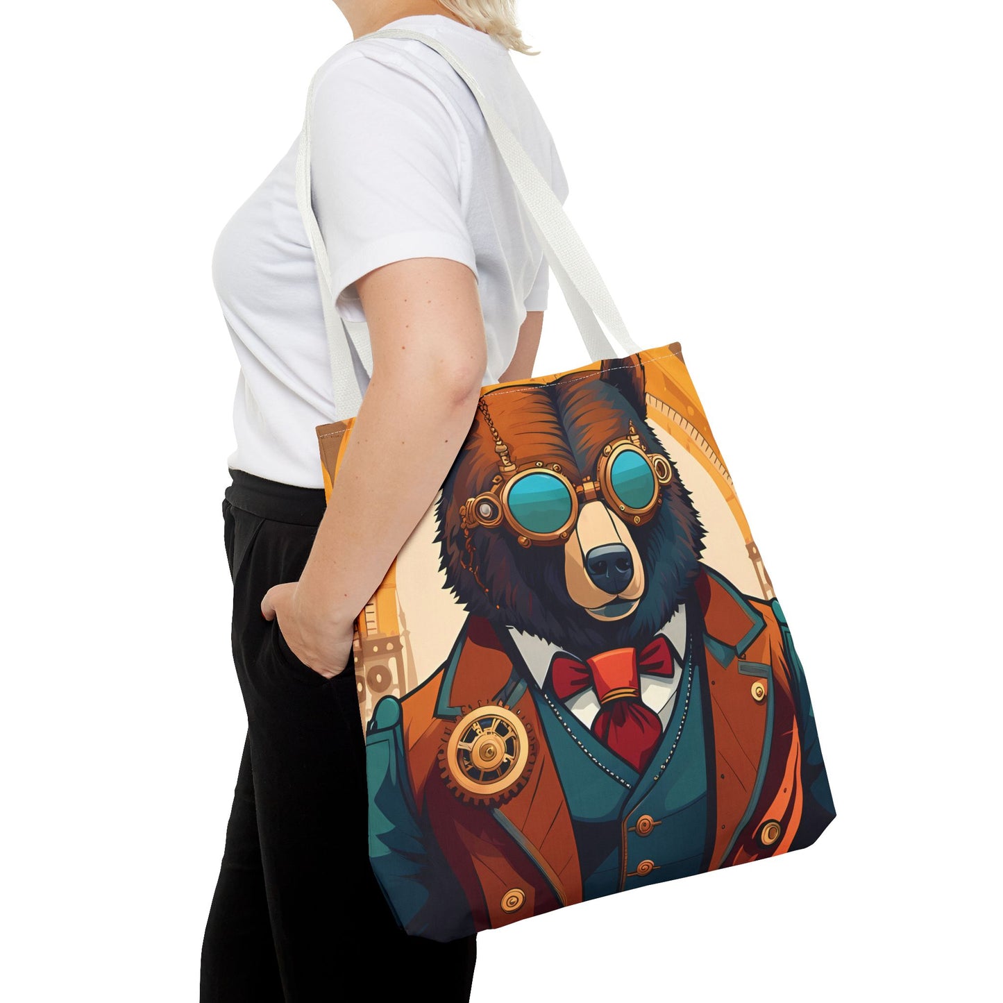 Steampunk Bear Tote Bag