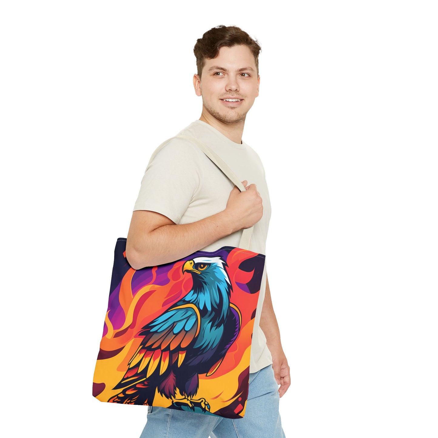Bold Eagle Fire Tote Bag