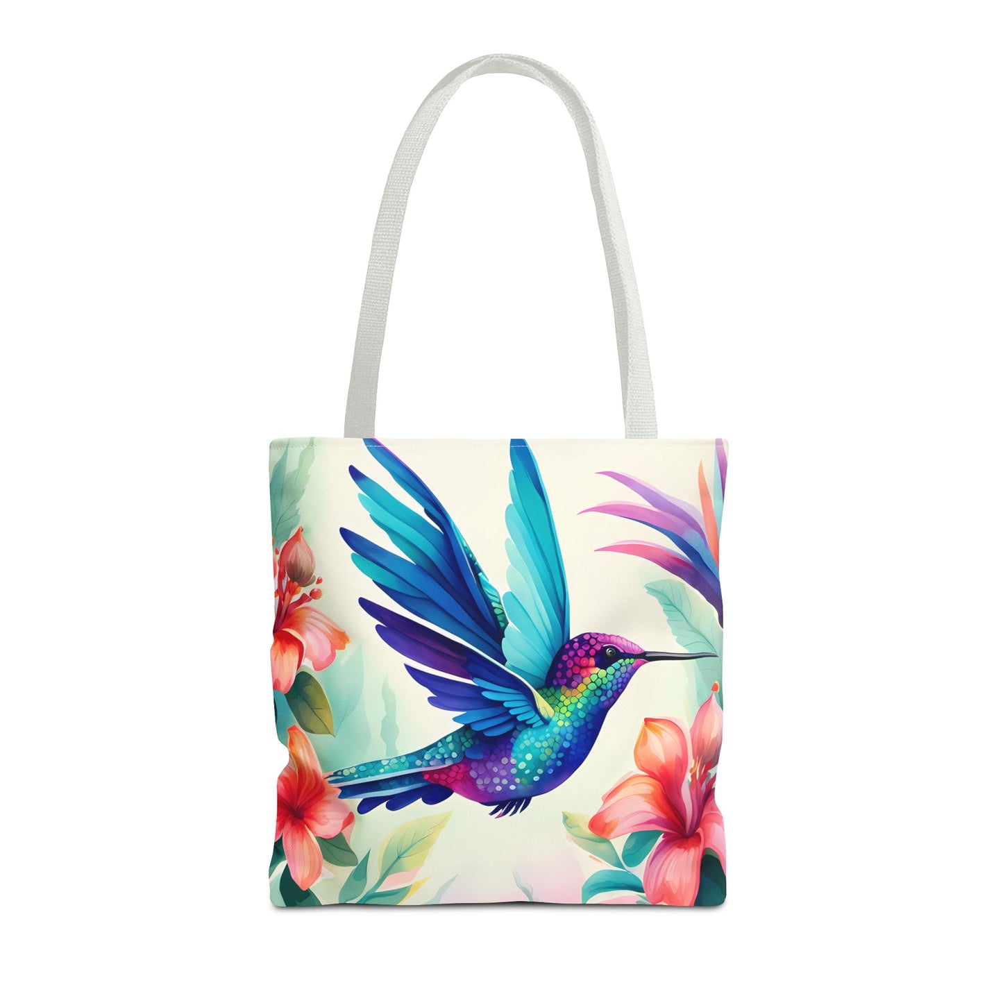 Floral Hummingbird Tote Bag