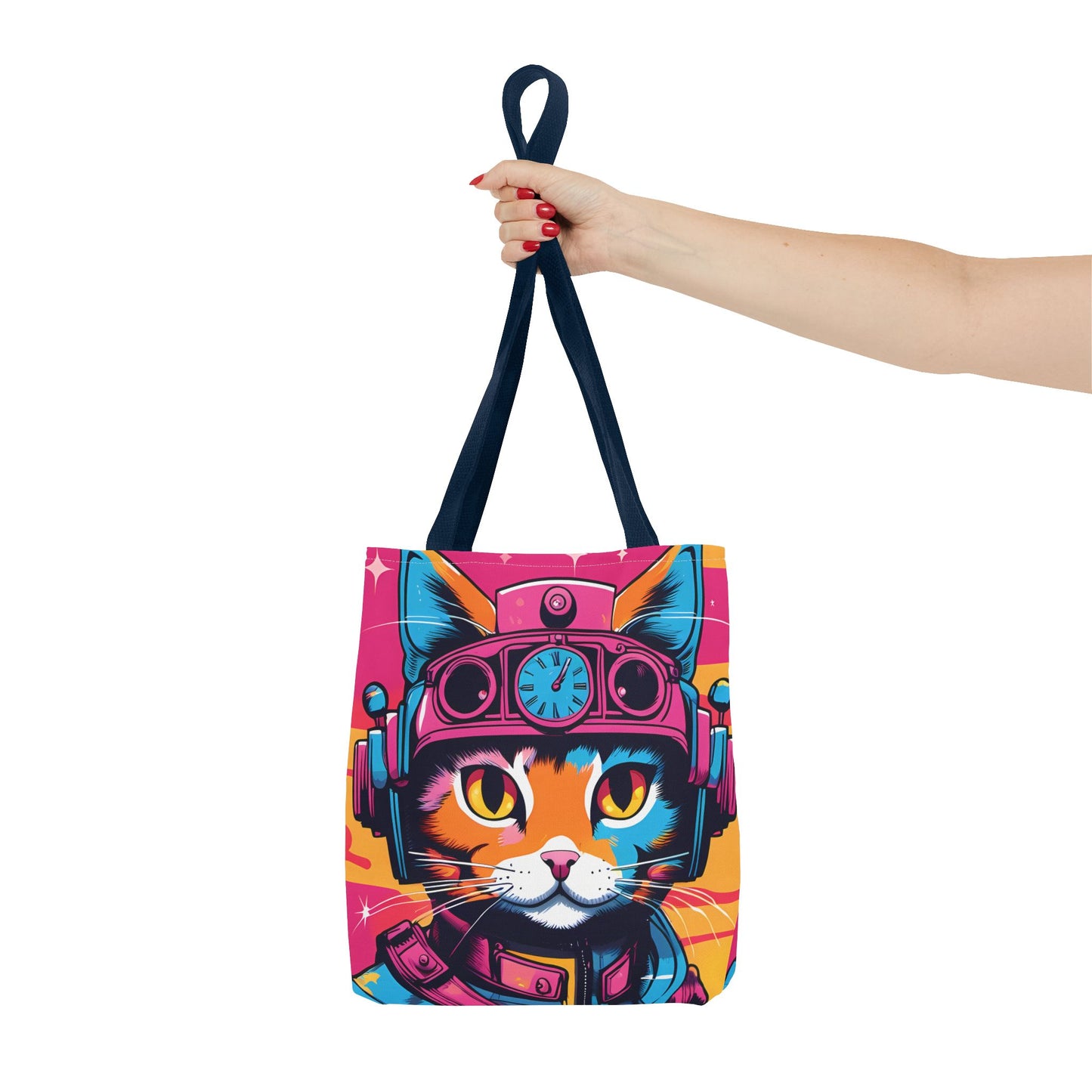 Futuristic Cat Tote Bag