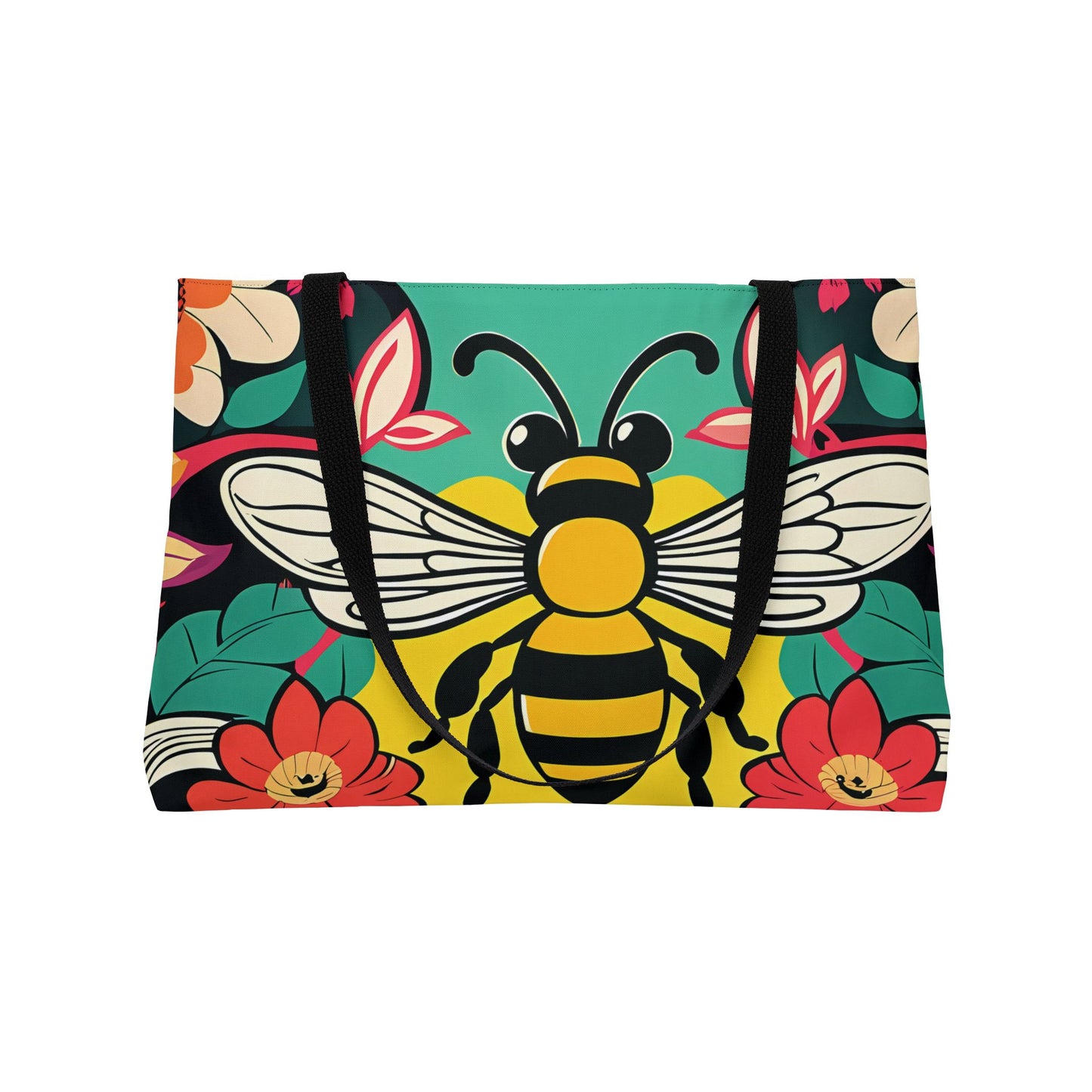 Floral Garden Bee Tote Bag