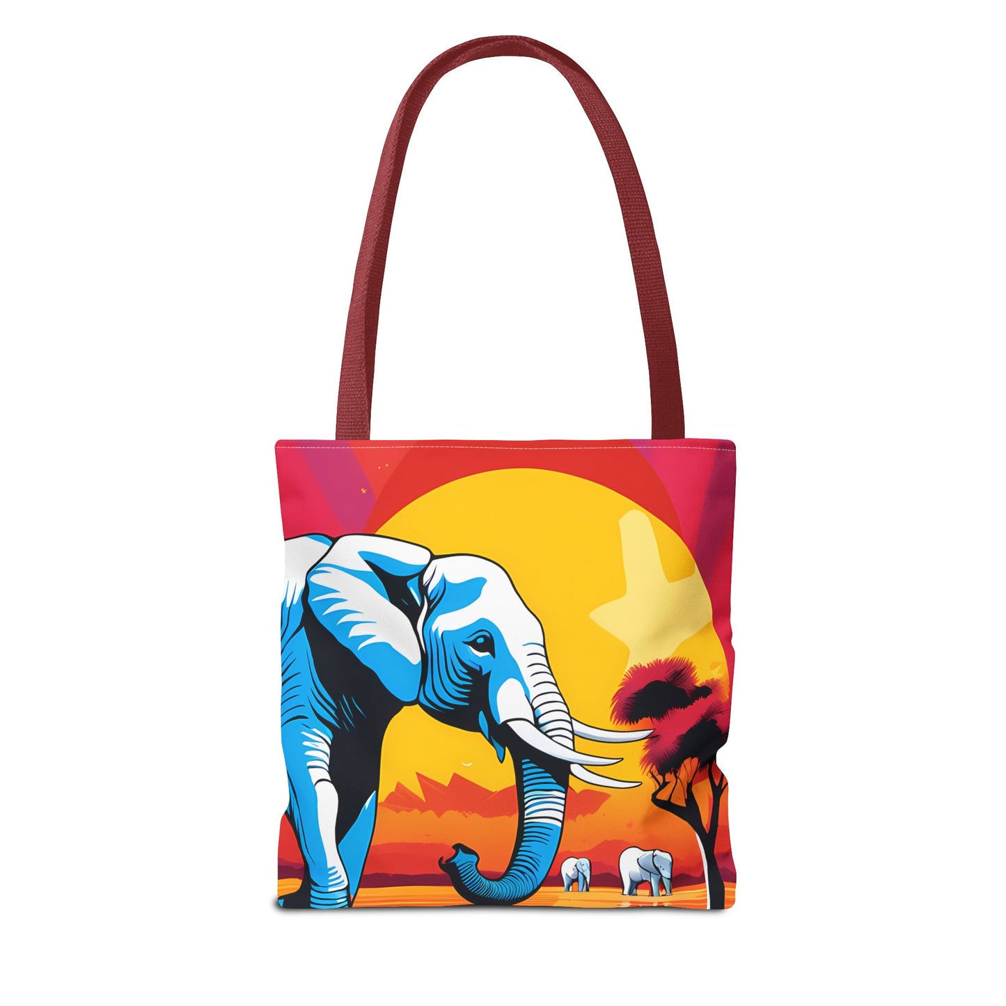 Safari Sunset Elephant Tote Bag
