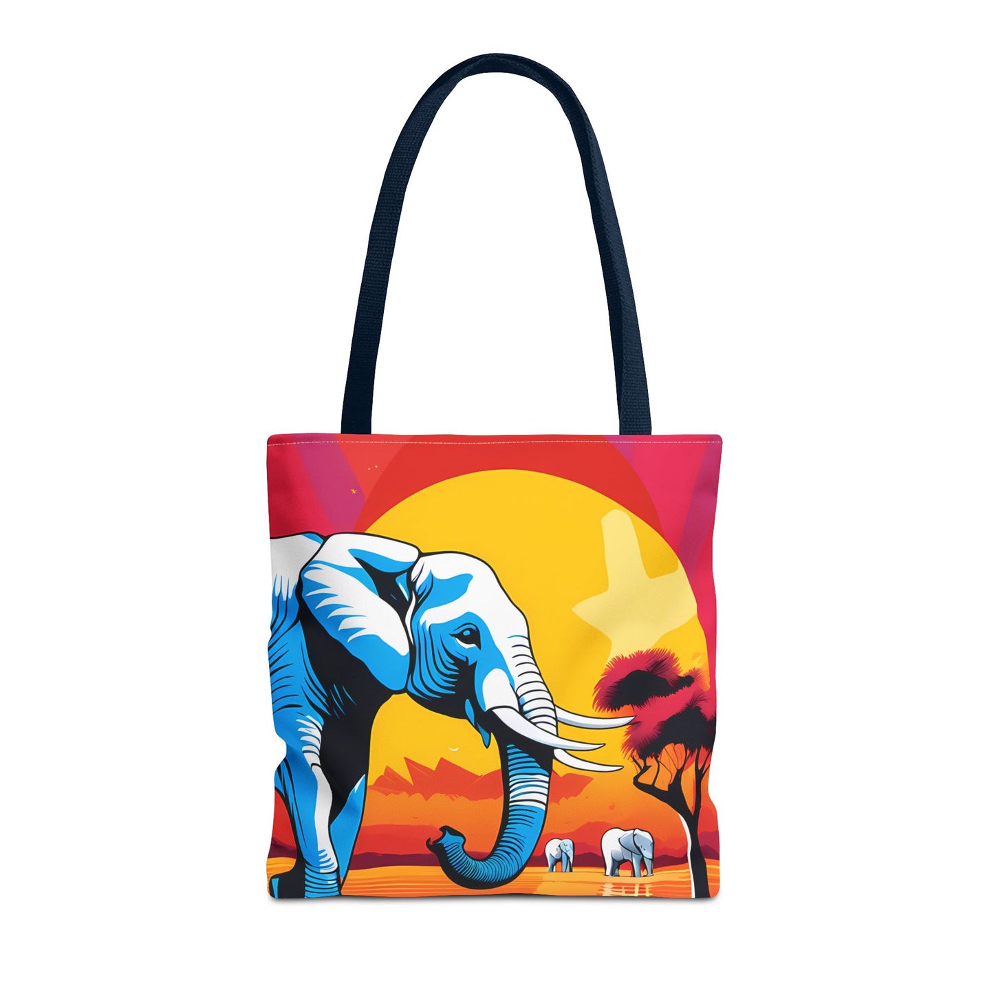 Safari Sunset Elephant Tote Bag