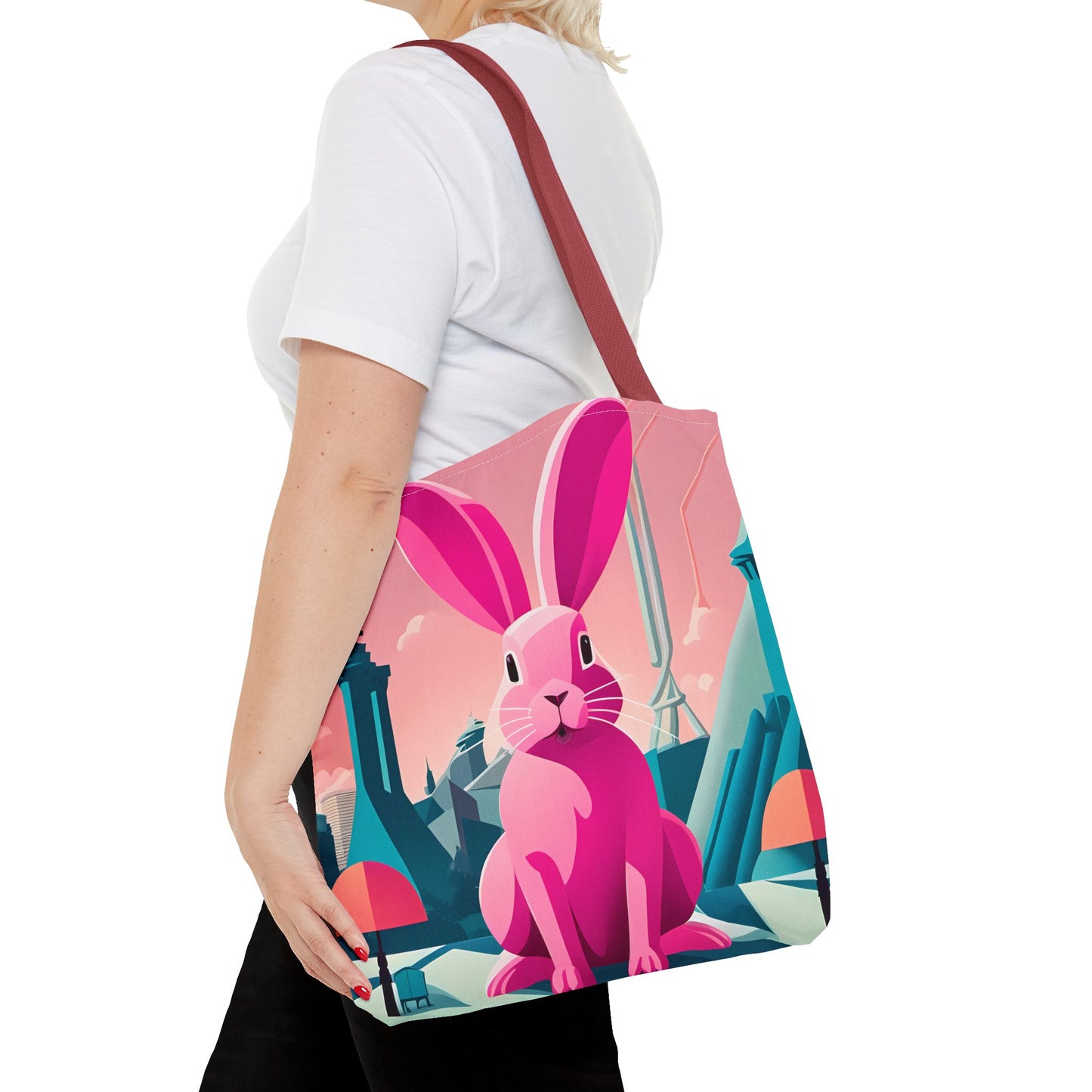 Urban Pink Rabbit Tote Bag