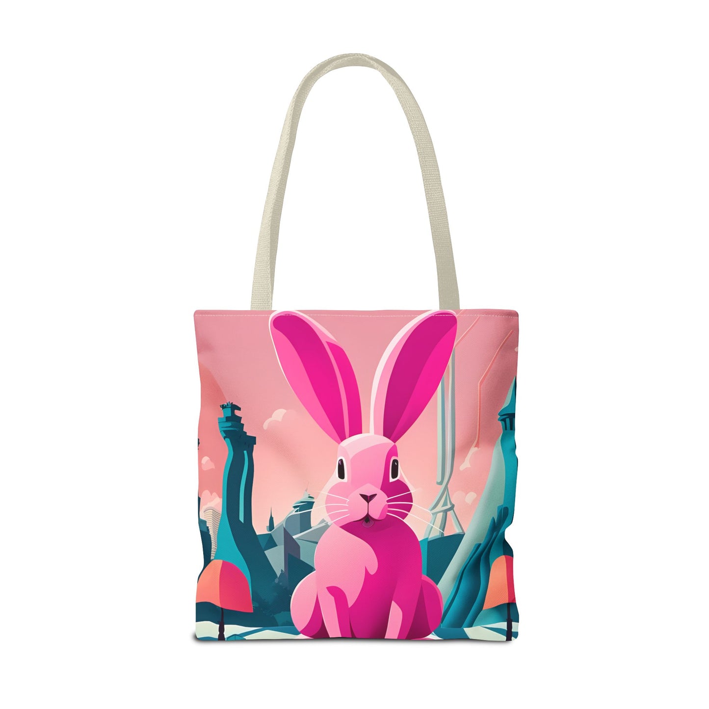 Urban Pink Rabbit Tote Bag
