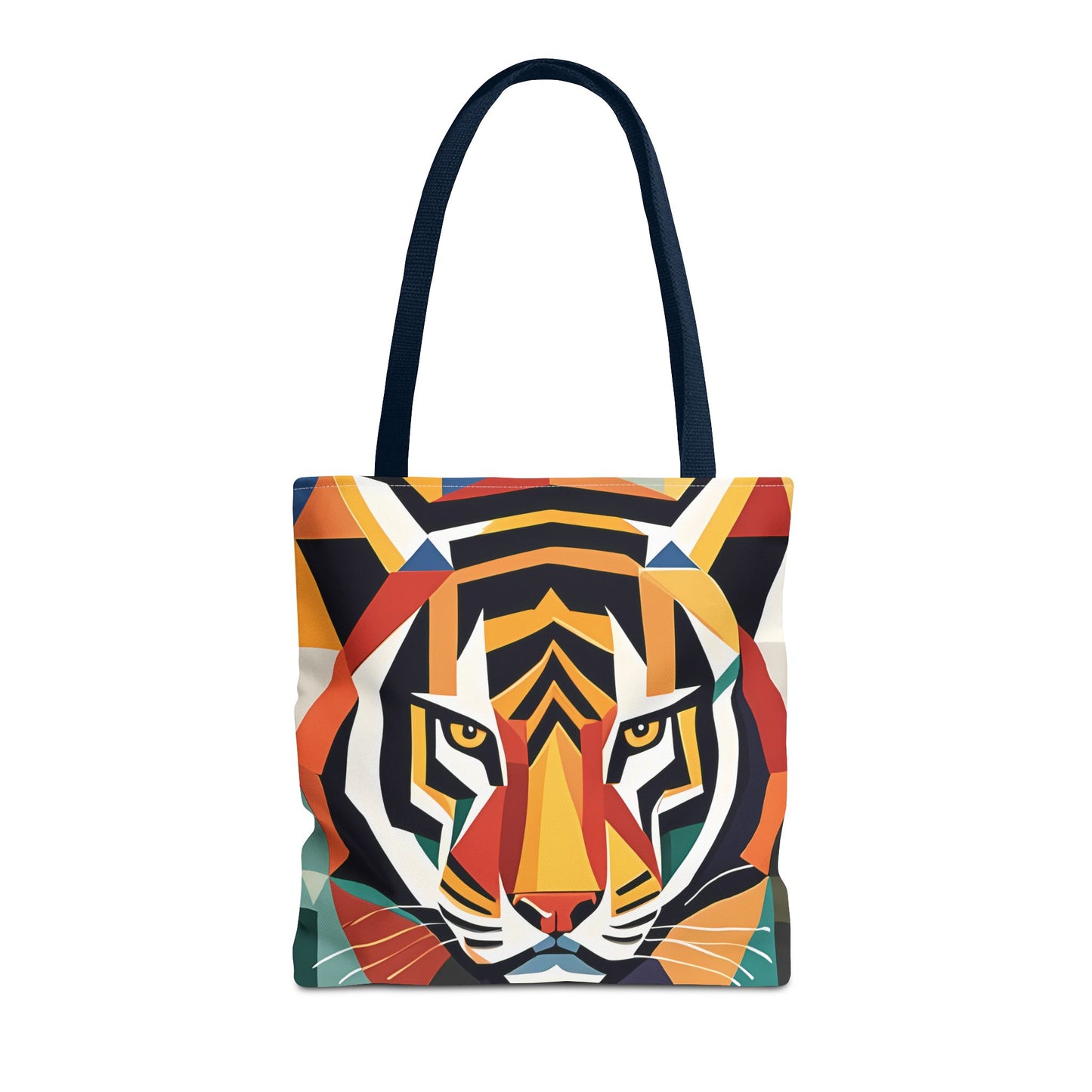 Geometric Tiger Face Tote Bag