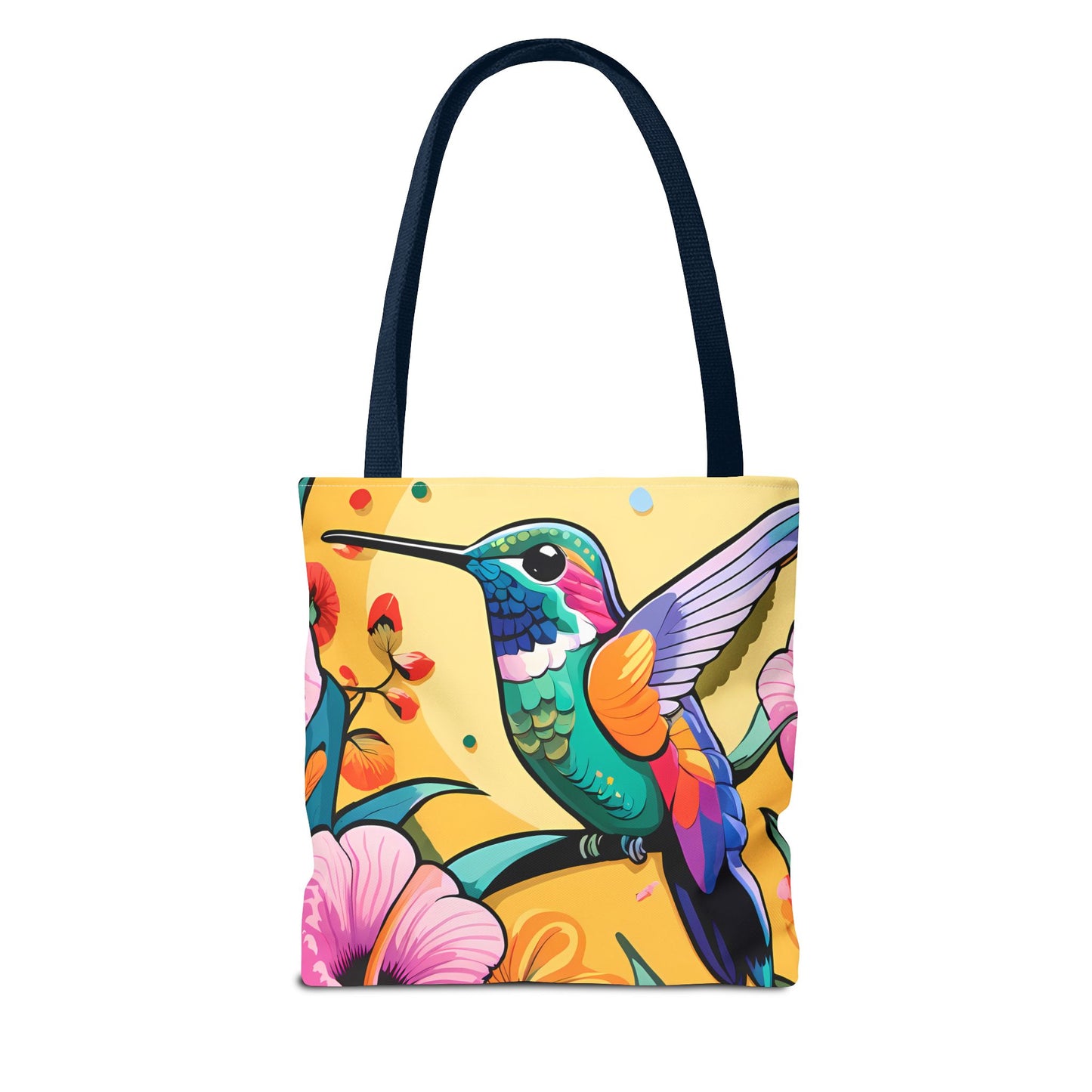 Floral Hummingbird Tote Bag