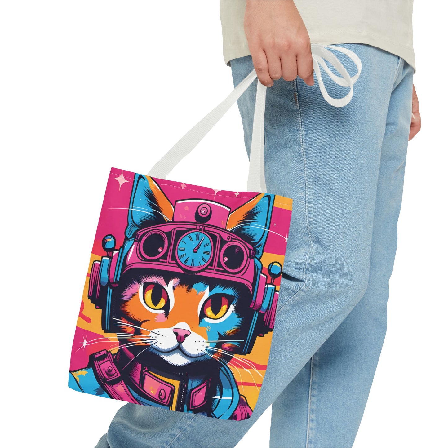 Futuristic Cat Tote Bag