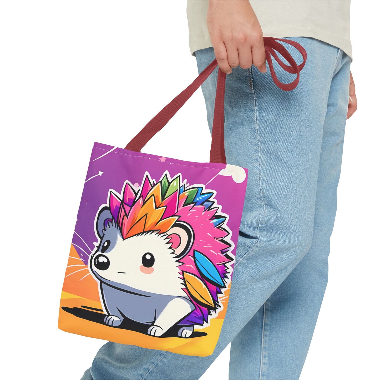 Rainbow Hedgehog Tote Bag