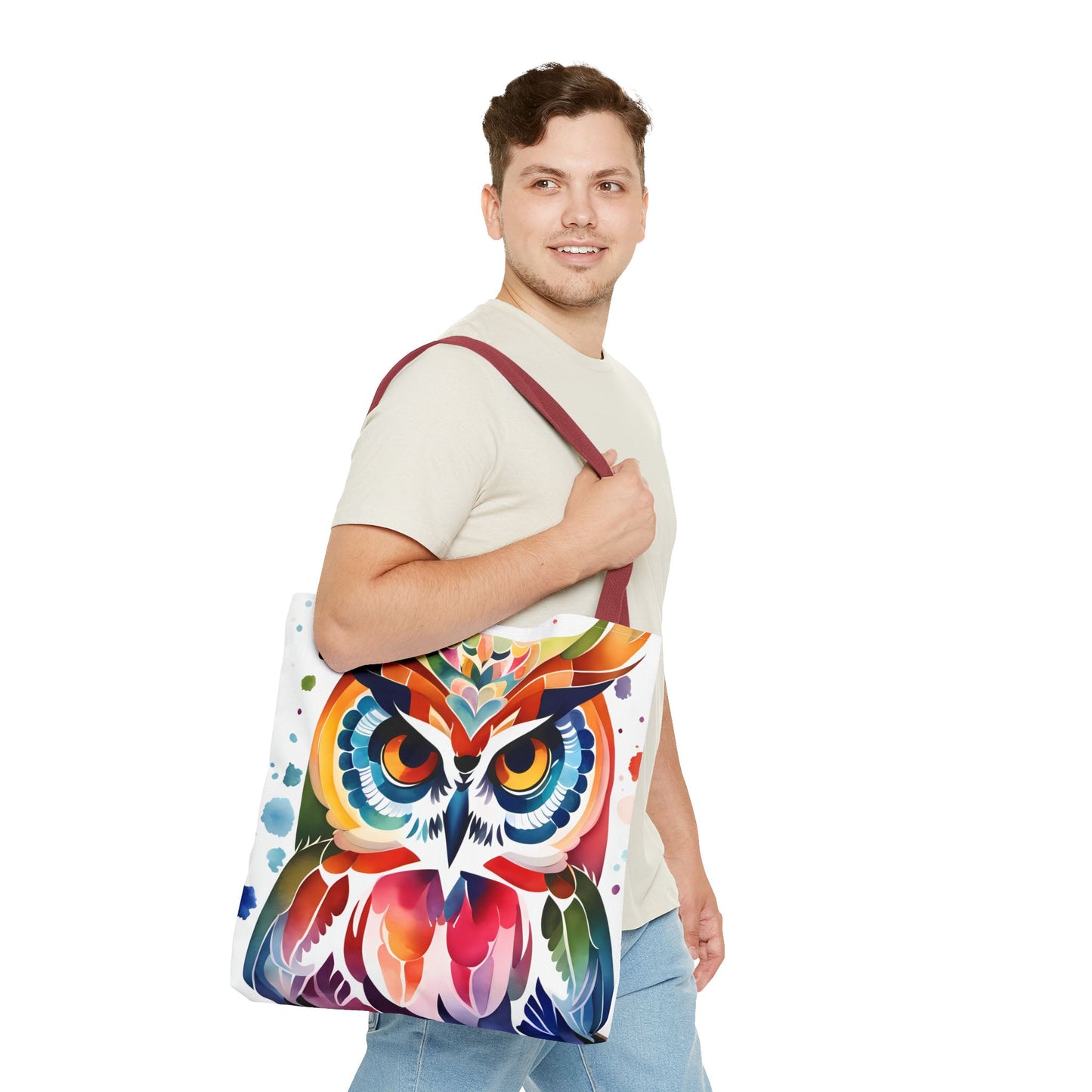 Artistic Owl Tote Bag