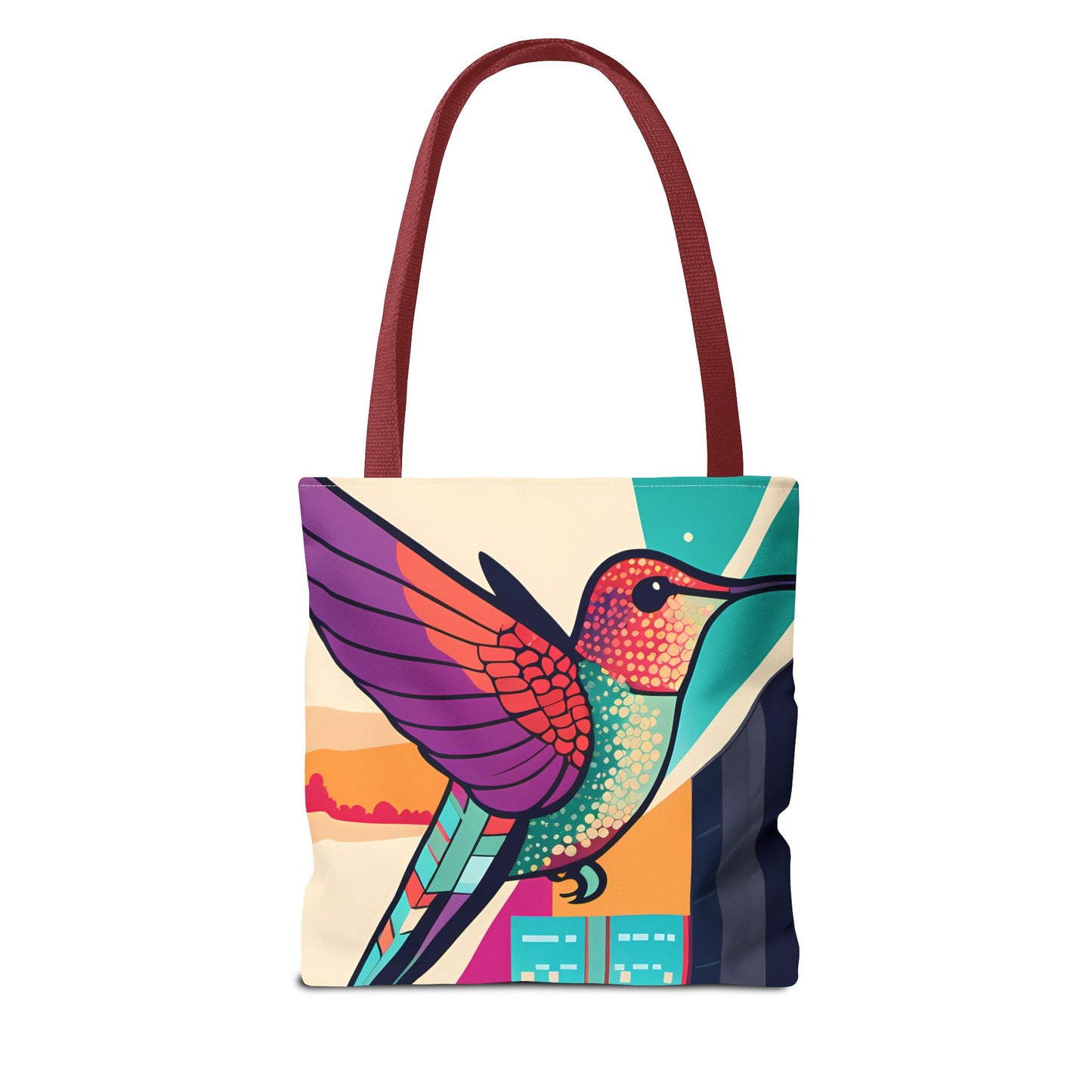 Colorful City Hummingbird Tote Bag