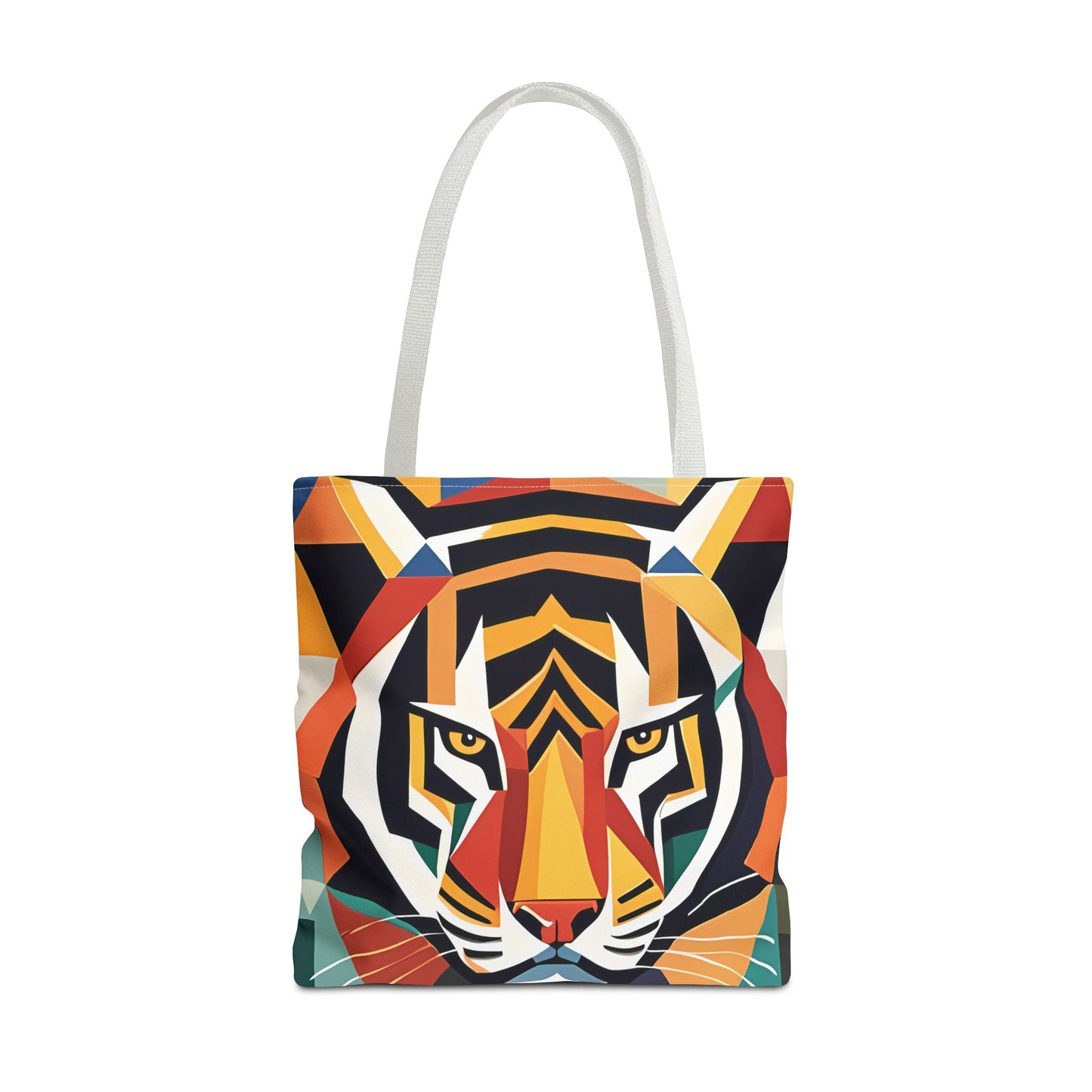 Geometric Tiger Face Tote Bag