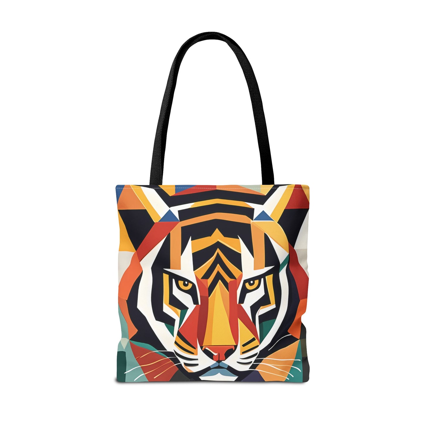 Geometric Tiger Face Tote Bag