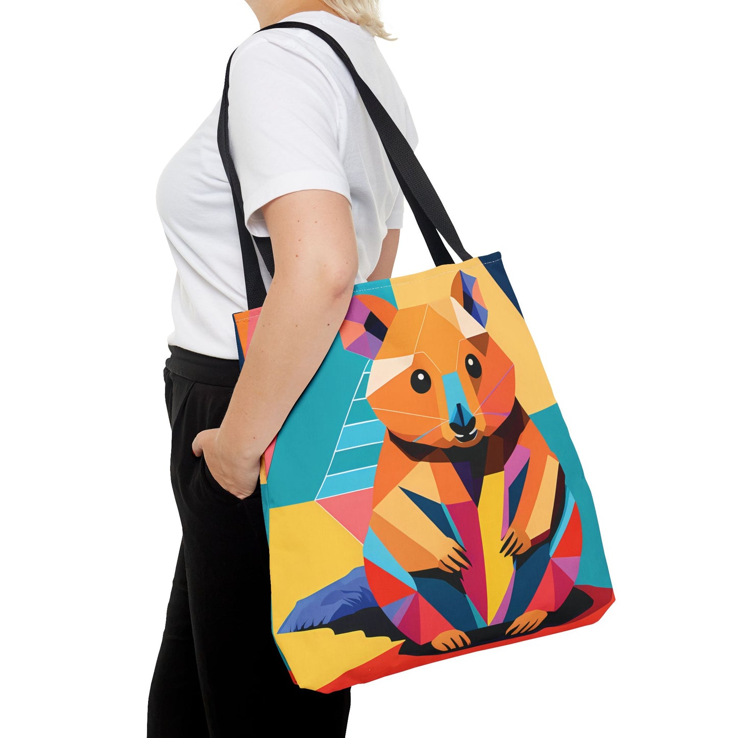 Geometric Quokka Tote Bag