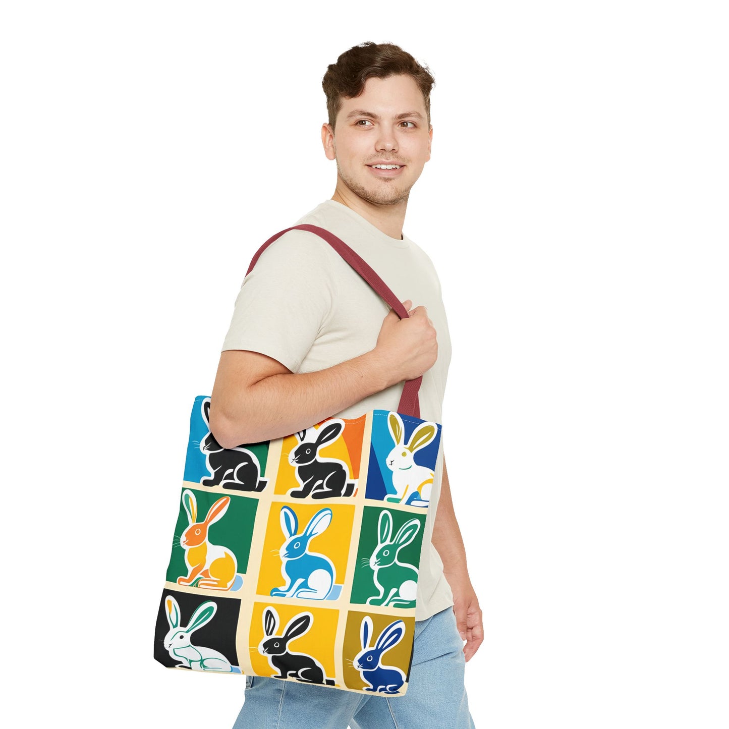 Rabbit Patchwork Tote Bag