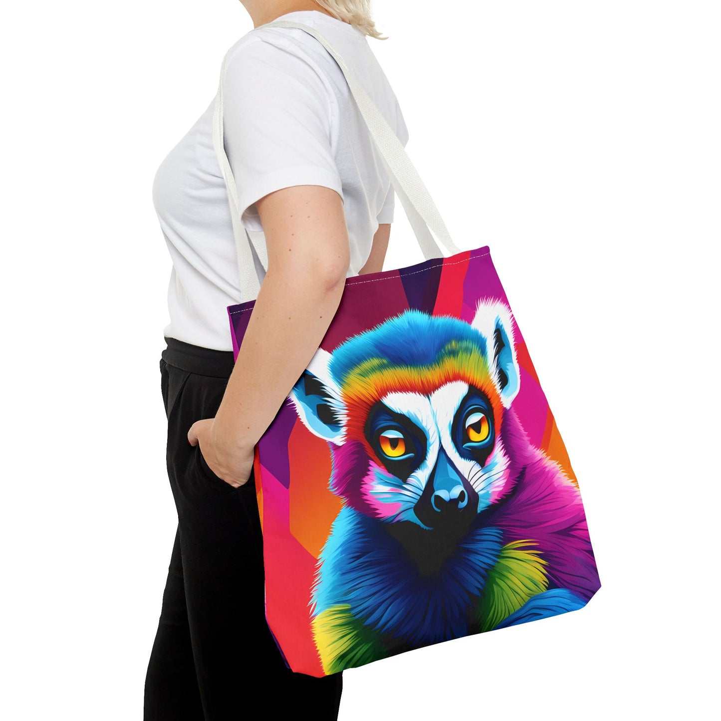 Psychedelic Lemur Tote Bag