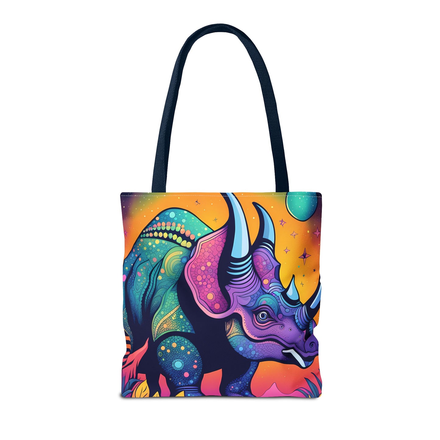 Cosmic Triceratops Tote Bag