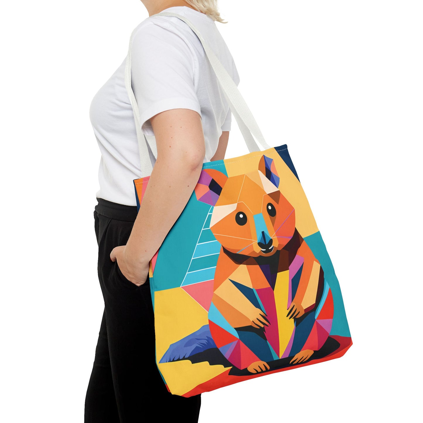 Geometric Quokka Tote Bag