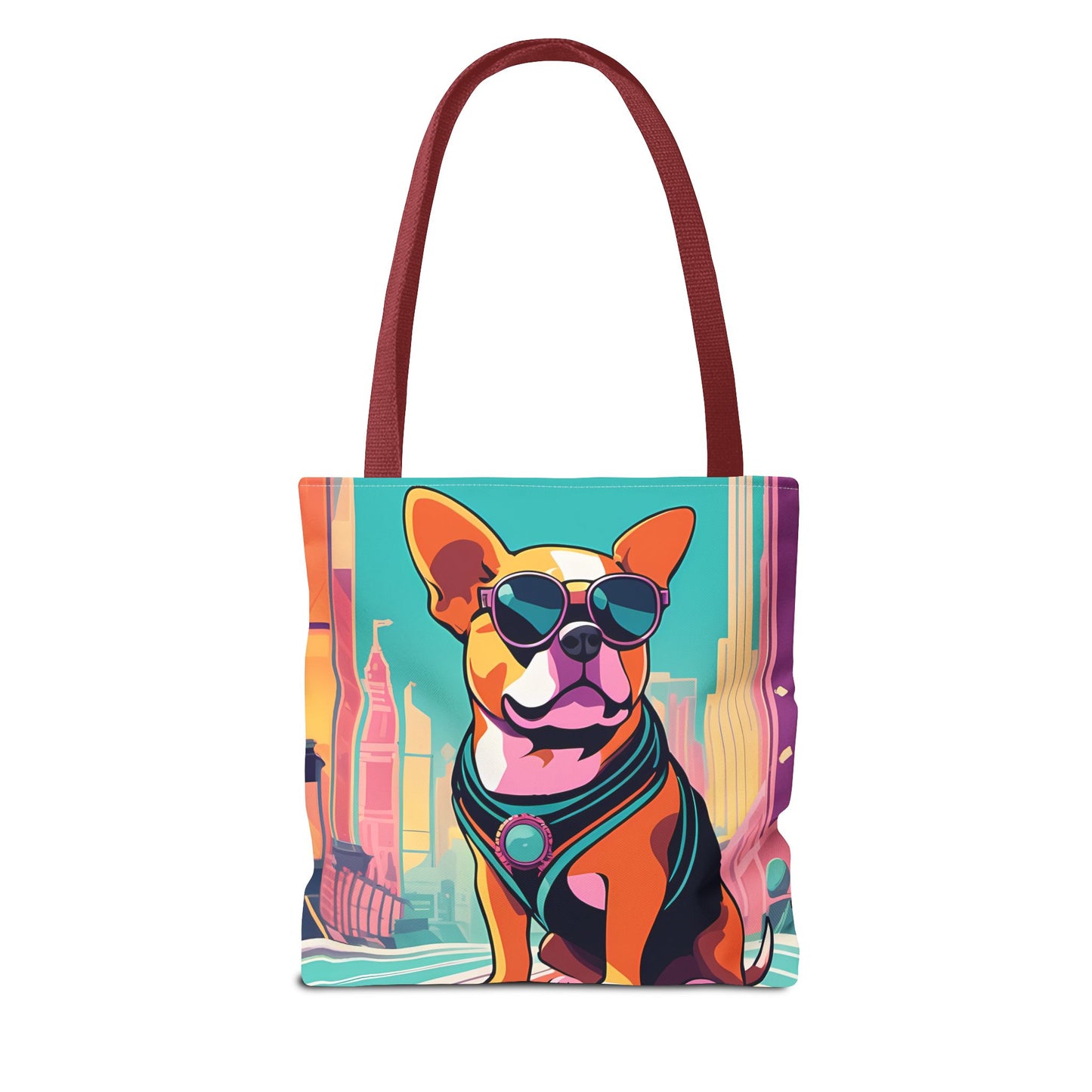 Cool Dog Cityscape Tote Bag
