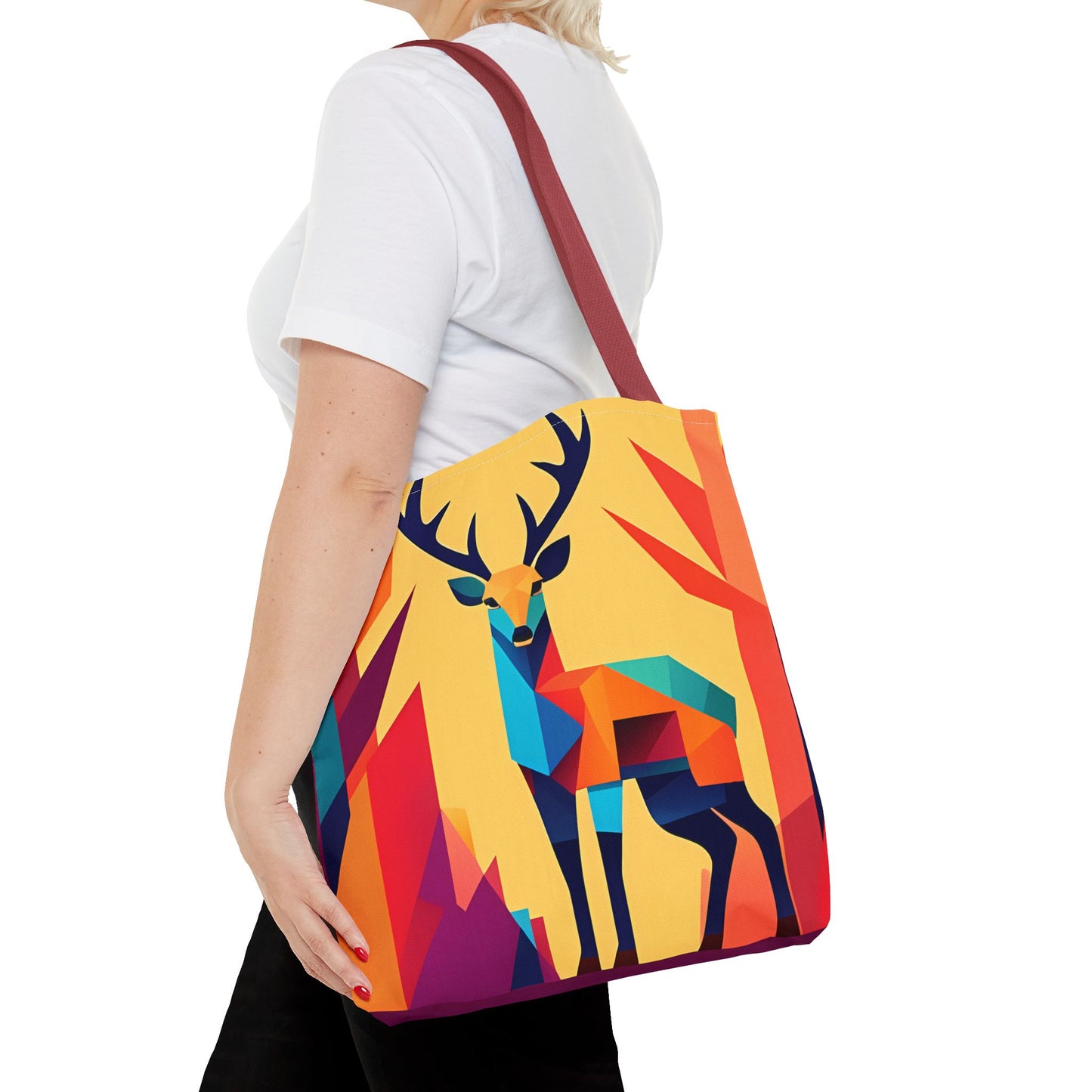 Geometric Deer Tote Bag