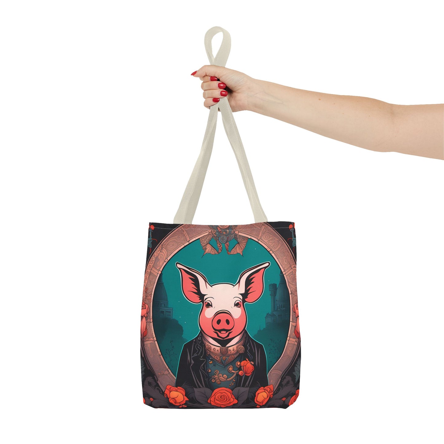 Charming Victorian Pig Tote Bag