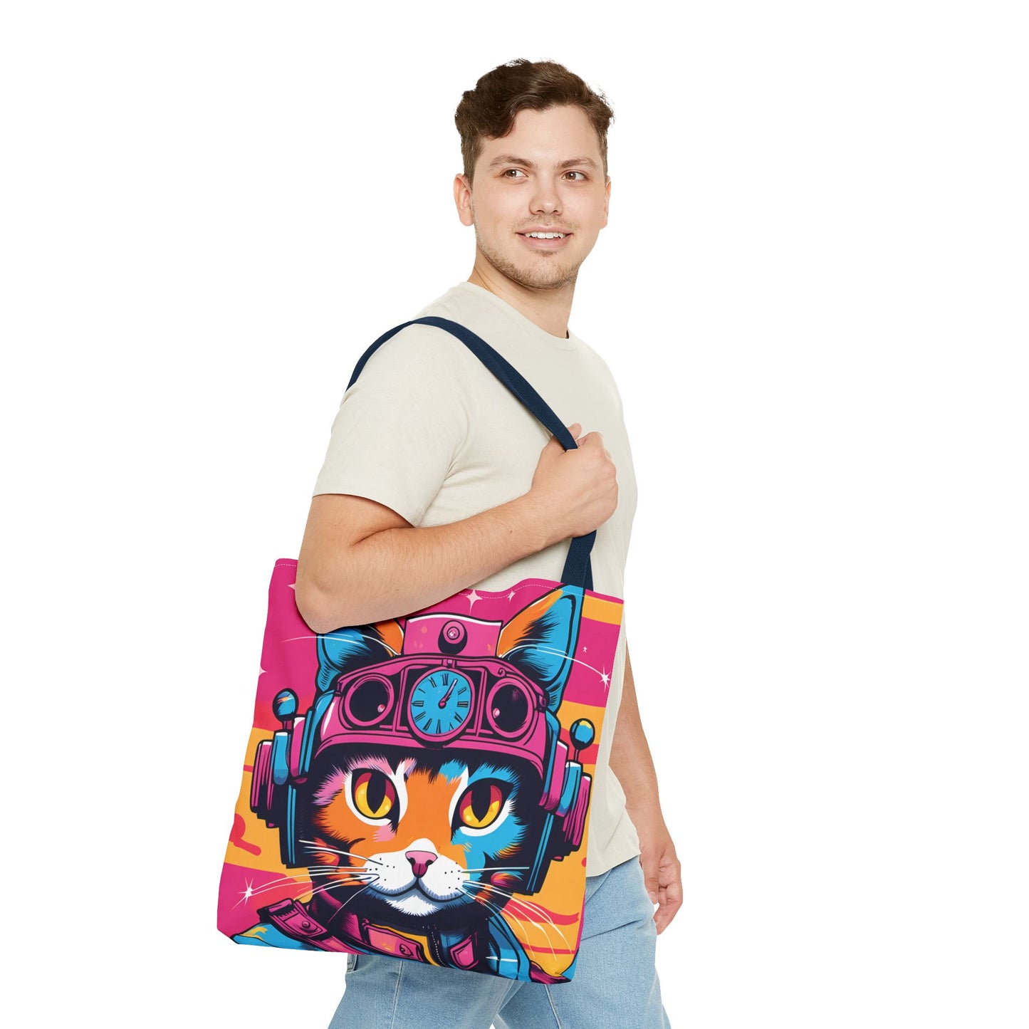 Futuristic Cat Tote Bag