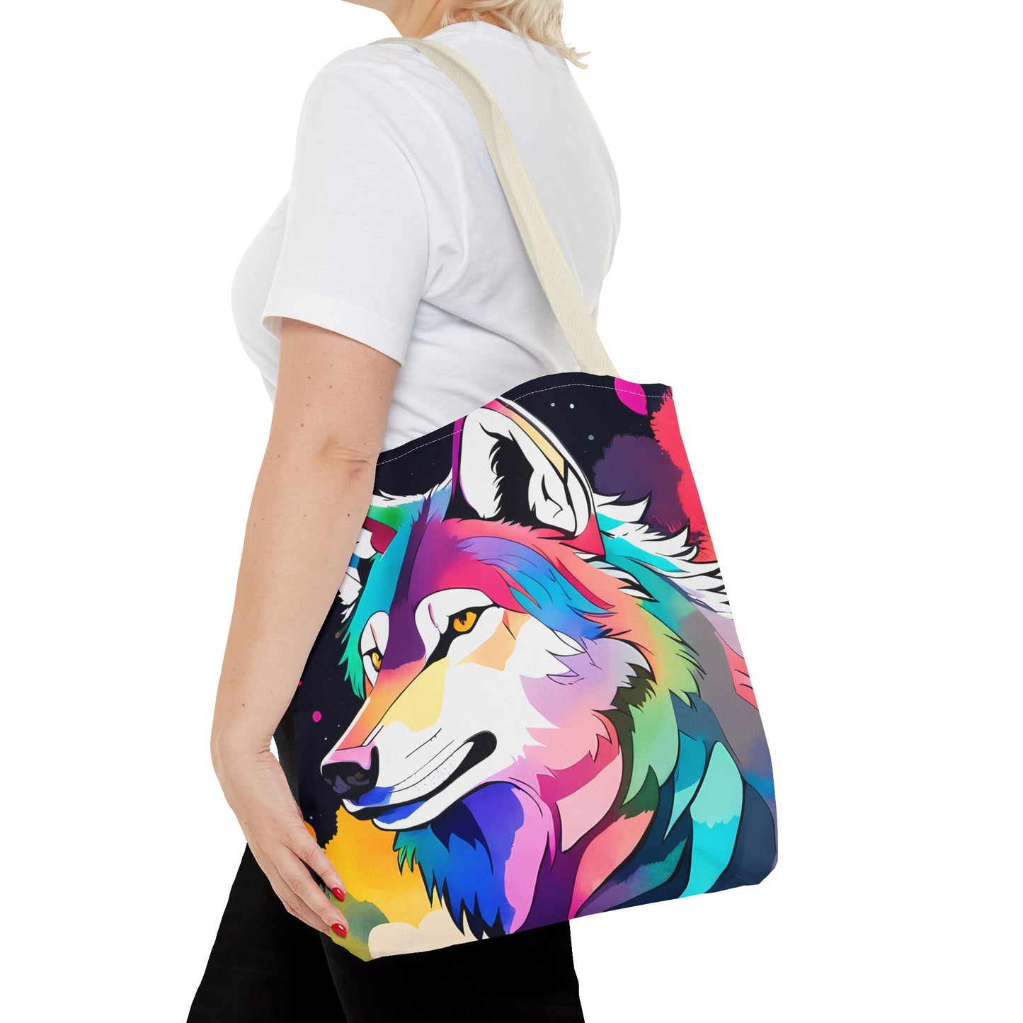 Cosmic Wolf Tote Bag