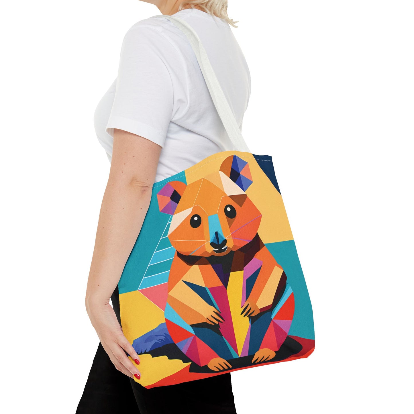 Geometric Quokka Tote Bag