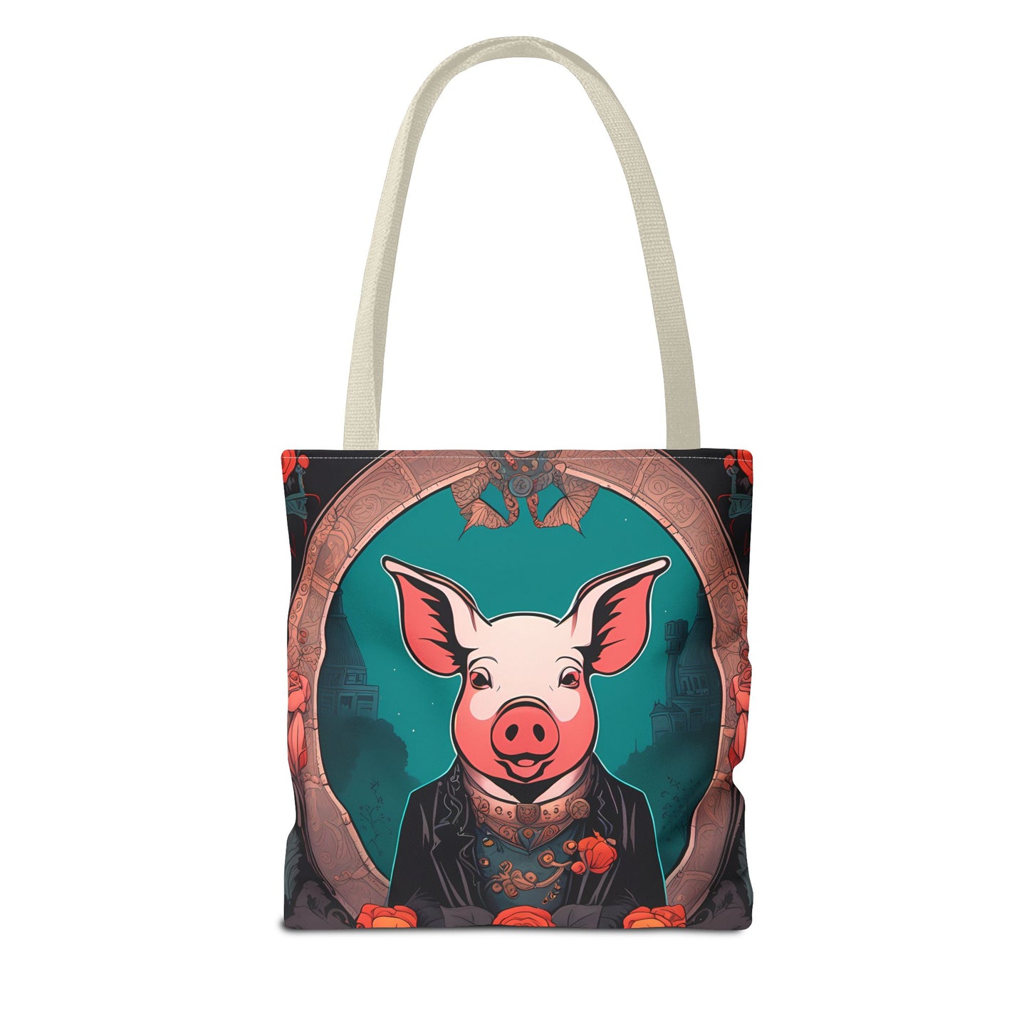 Charming Victorian Pig Tote Bag