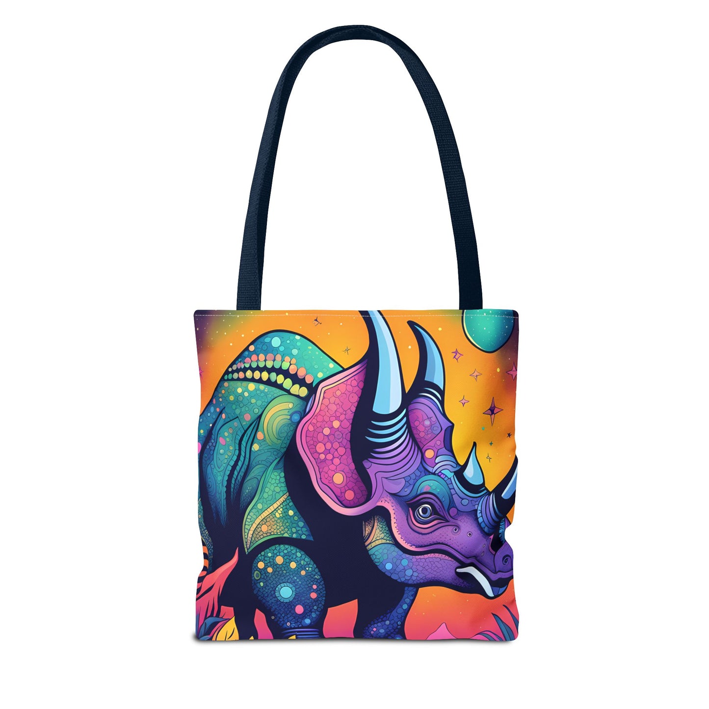 Cosmic Triceratops Tote Bag