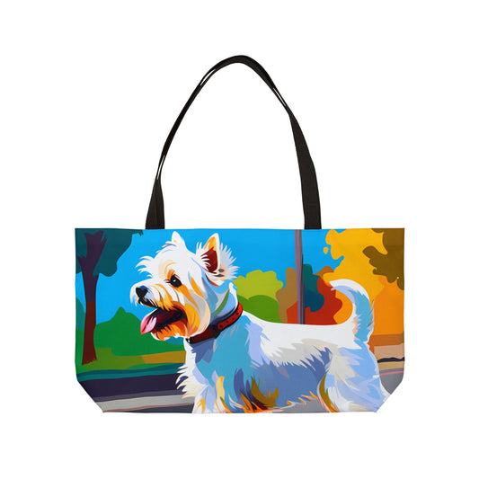 West Highland Terrier in a Park Tote Bag