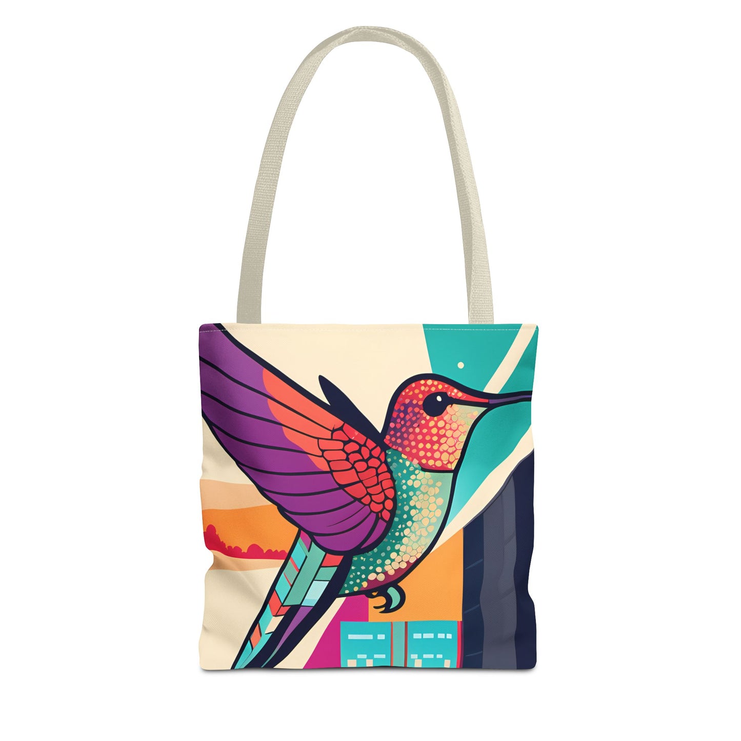 Colorful City Hummingbird Tote Bag
