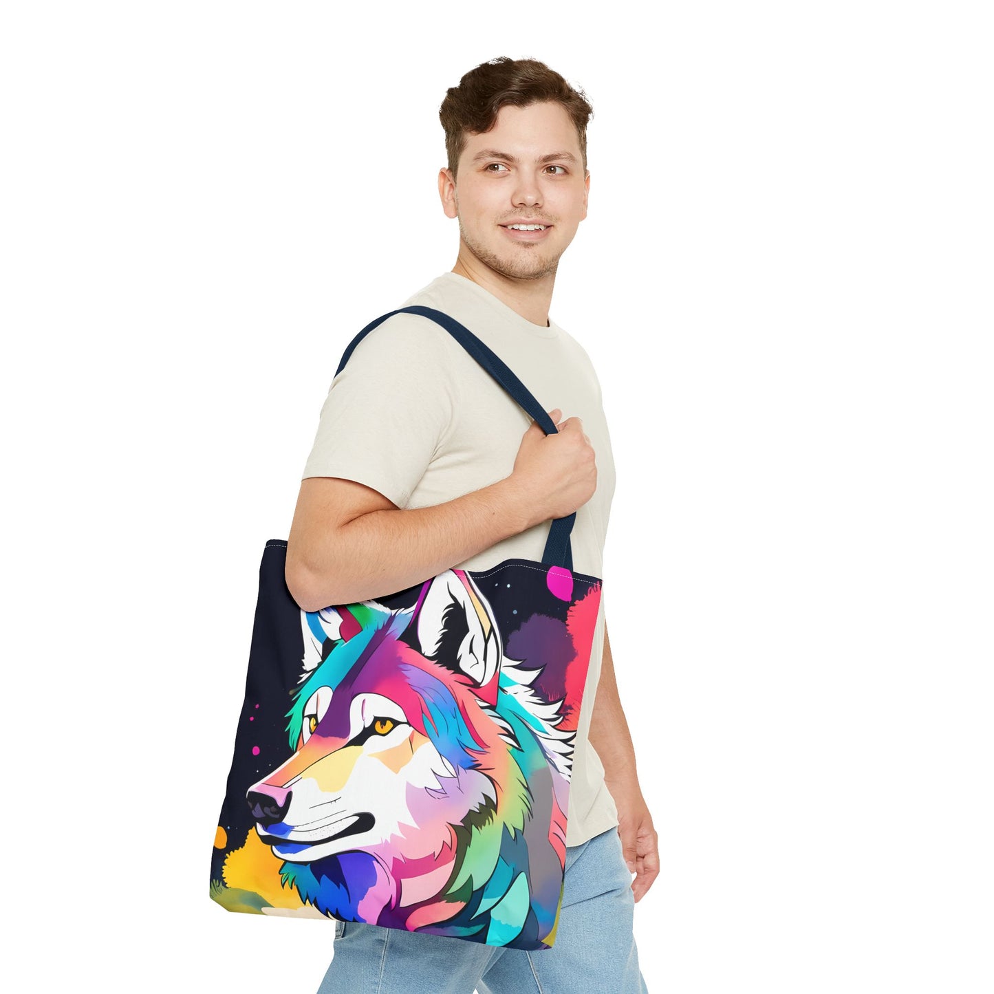 Cosmic Wolf Tote Bag
