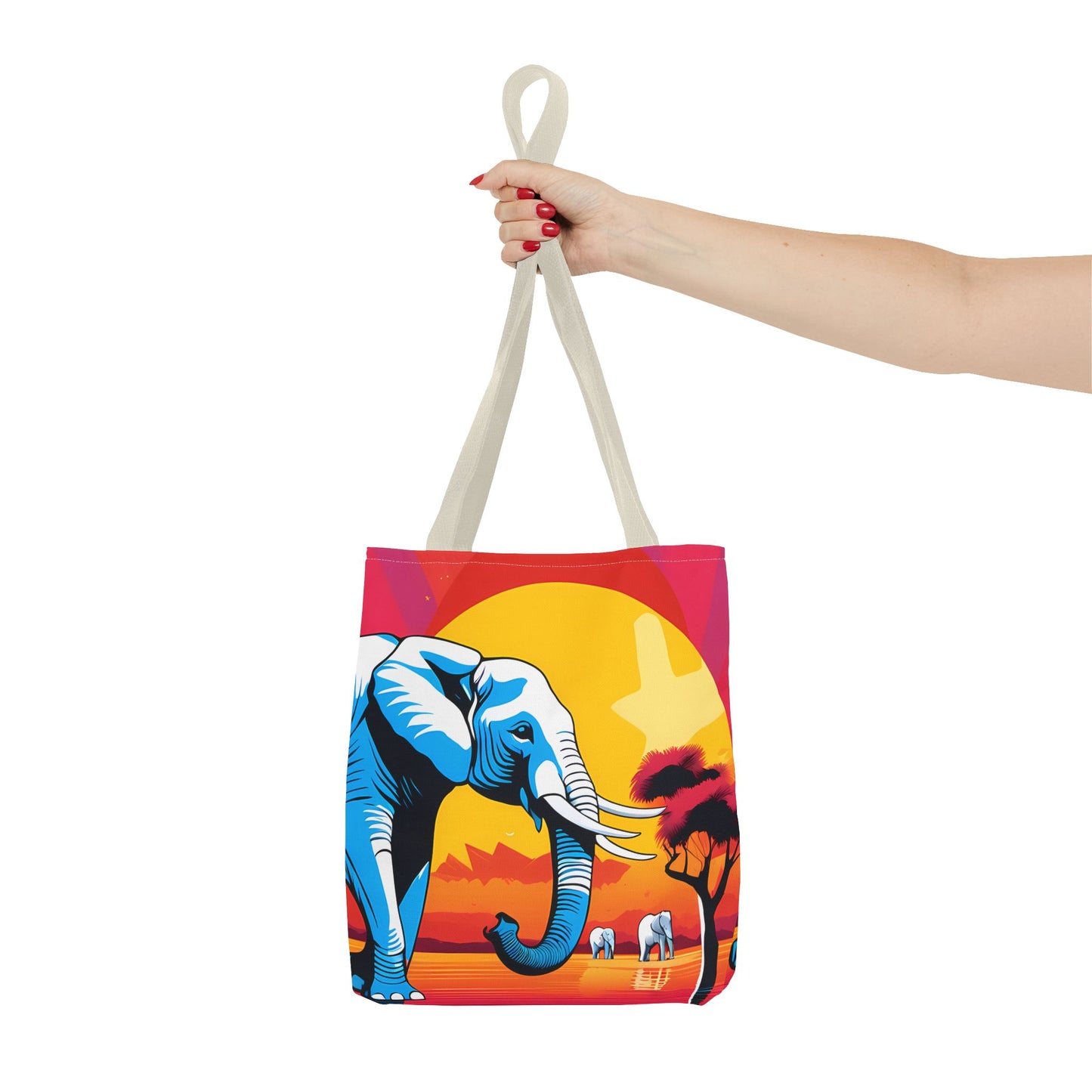 Safari Sunset Elephant Tote Bag