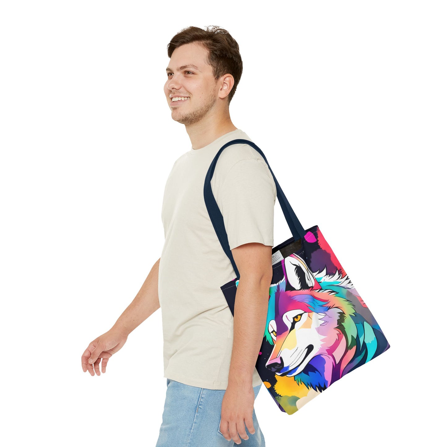 Cosmic Wolf Tote Bag