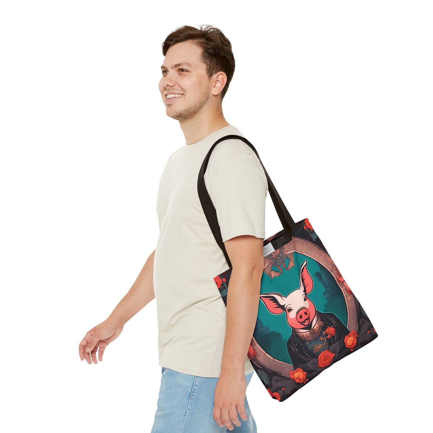 Charming Victorian Pig Tote Bag
