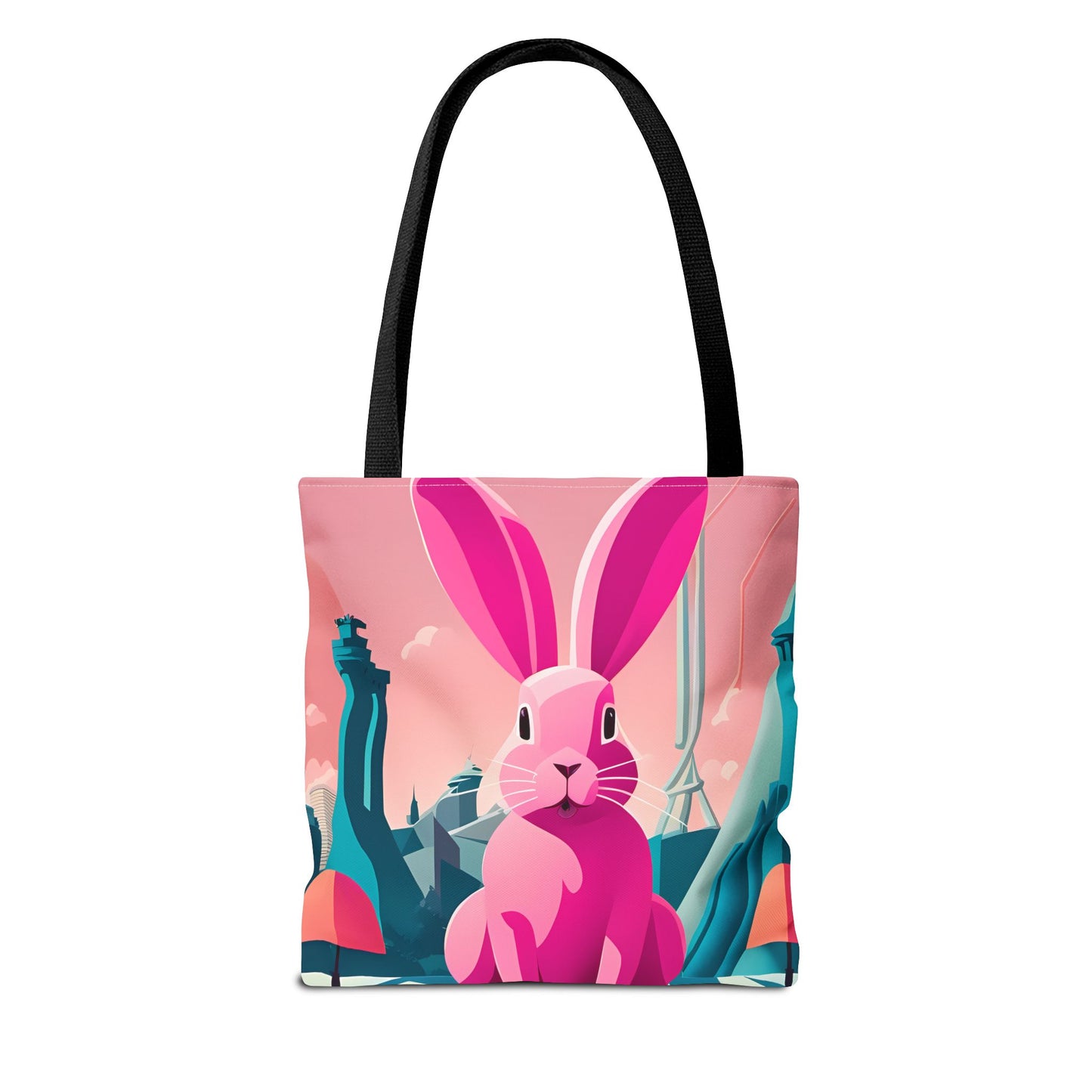 Urban Pink Rabbit Tote Bag