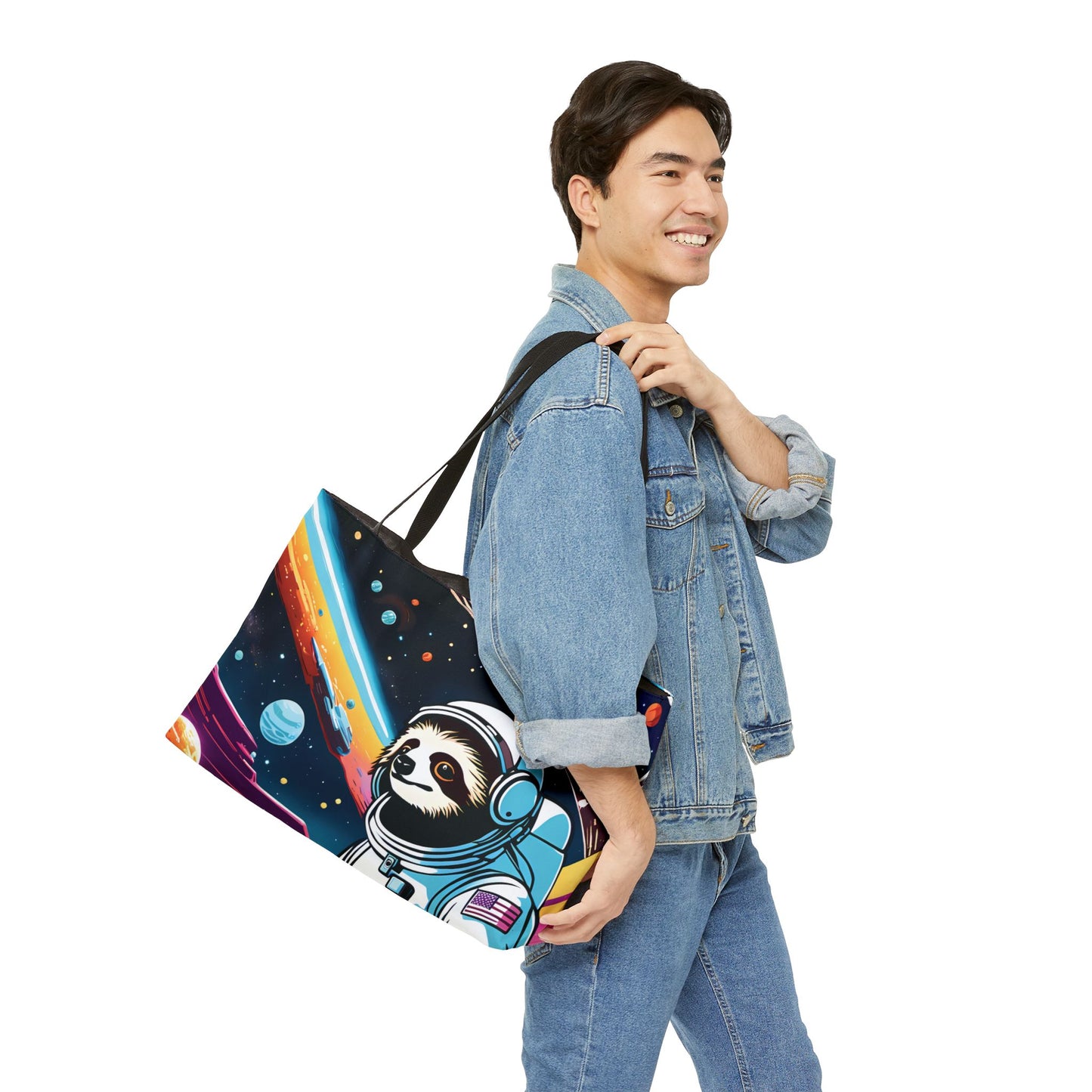 Cosmic Sloth Astronaut Tote Bag