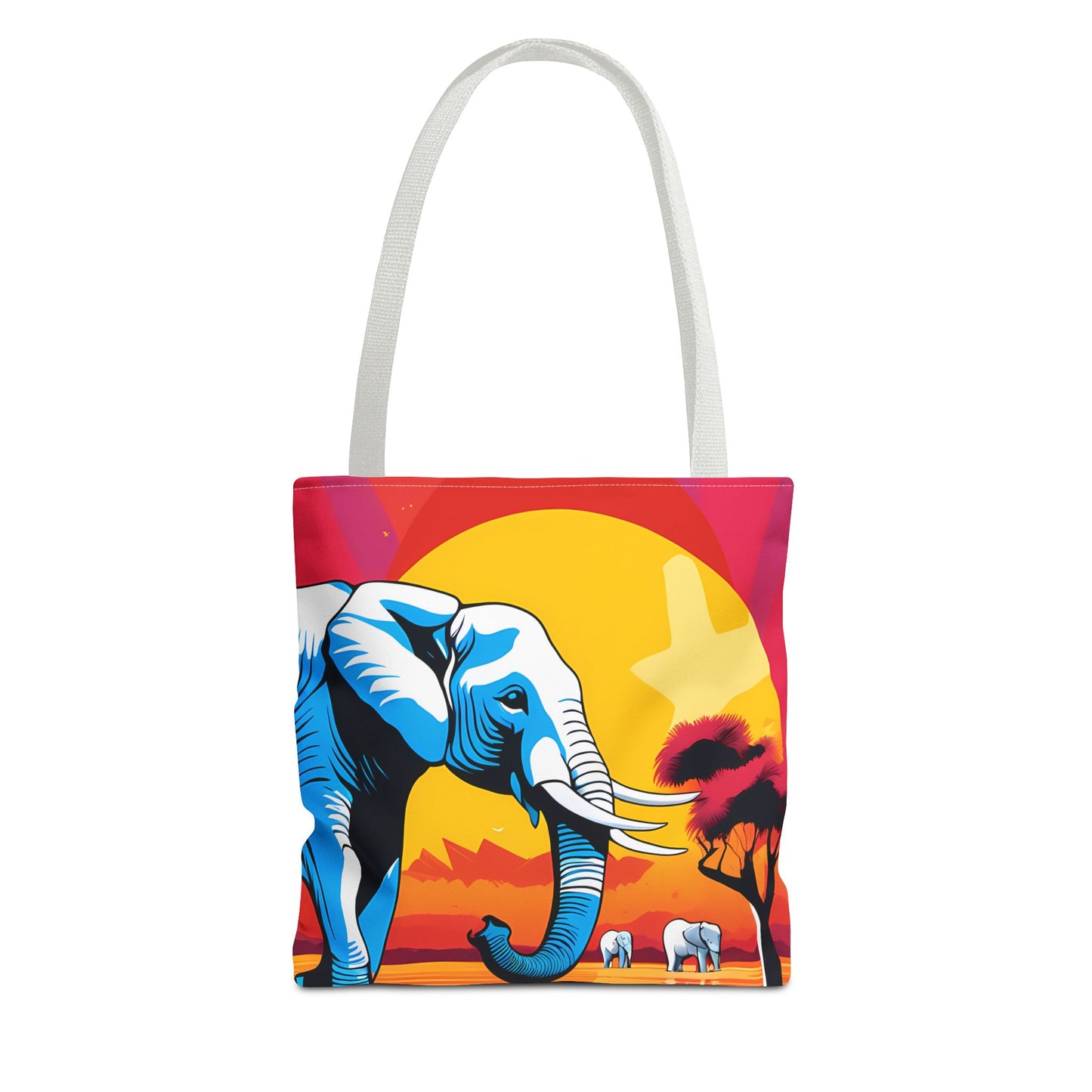 Safari Sunset Elephant Tote Bag