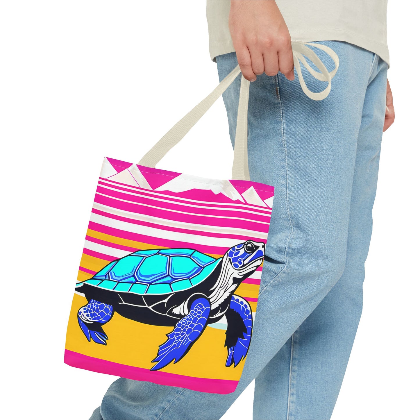 Retro Turtle Beach Tote Bag