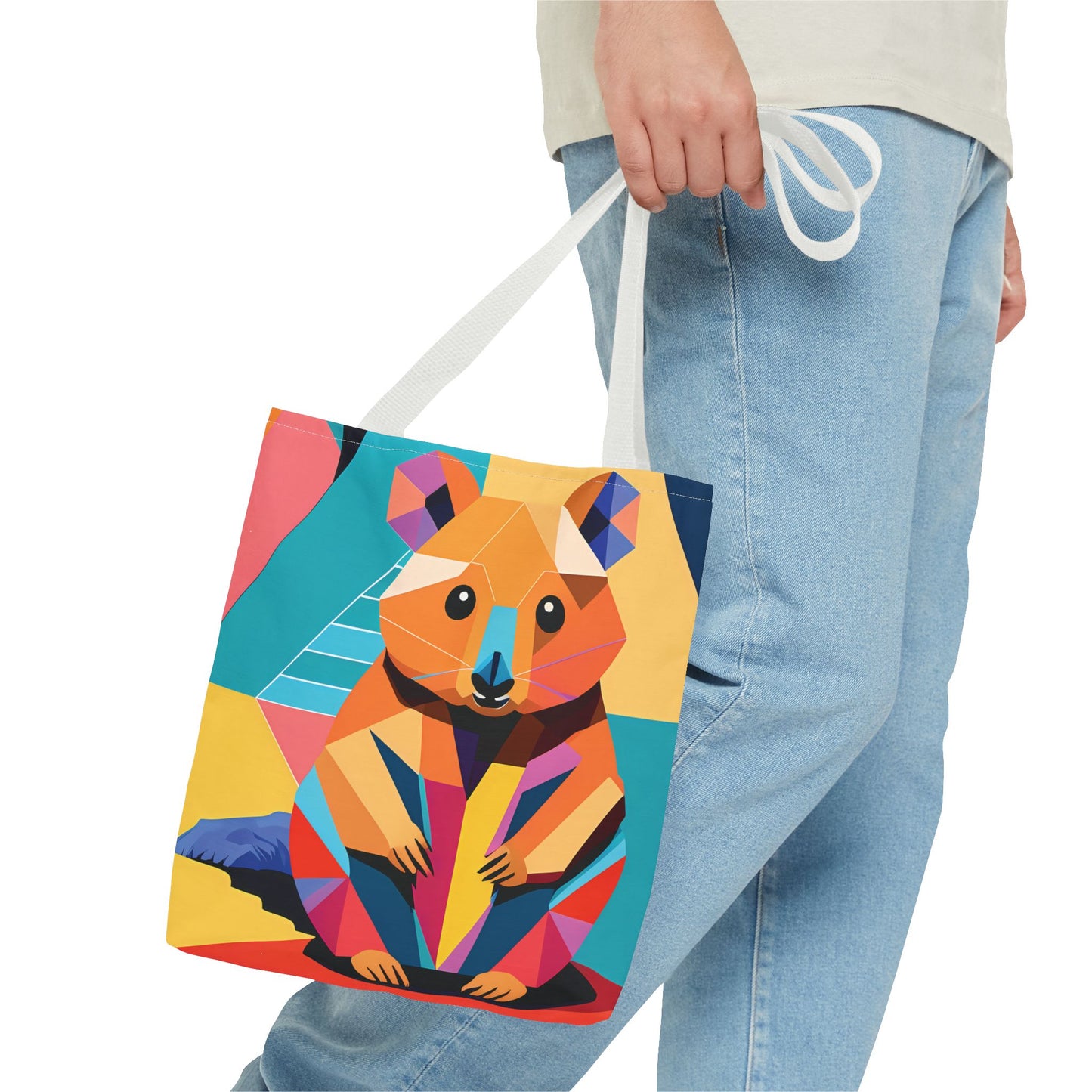 Geometric Quokka Tote Bag