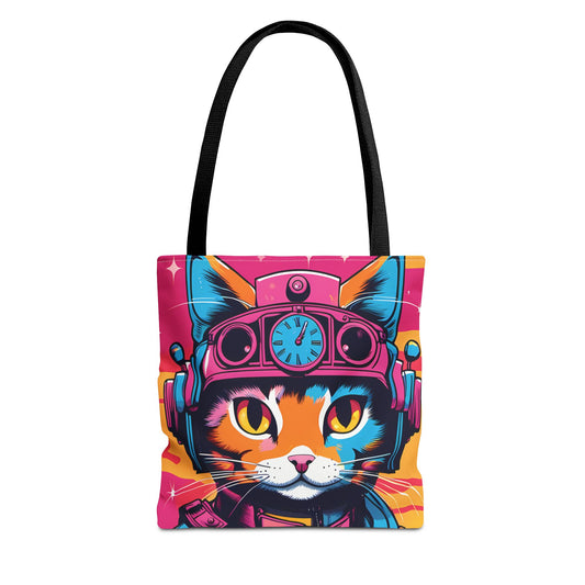 Futuristic Cat Tote Bag