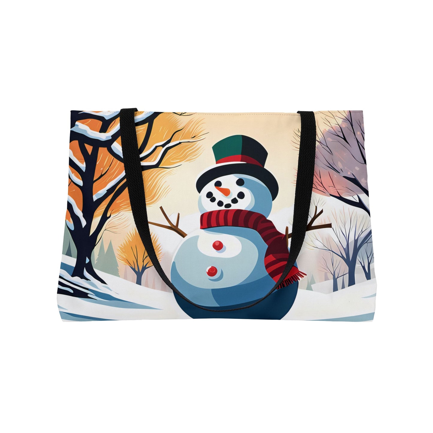 Cheerful Snowman Tote Bag