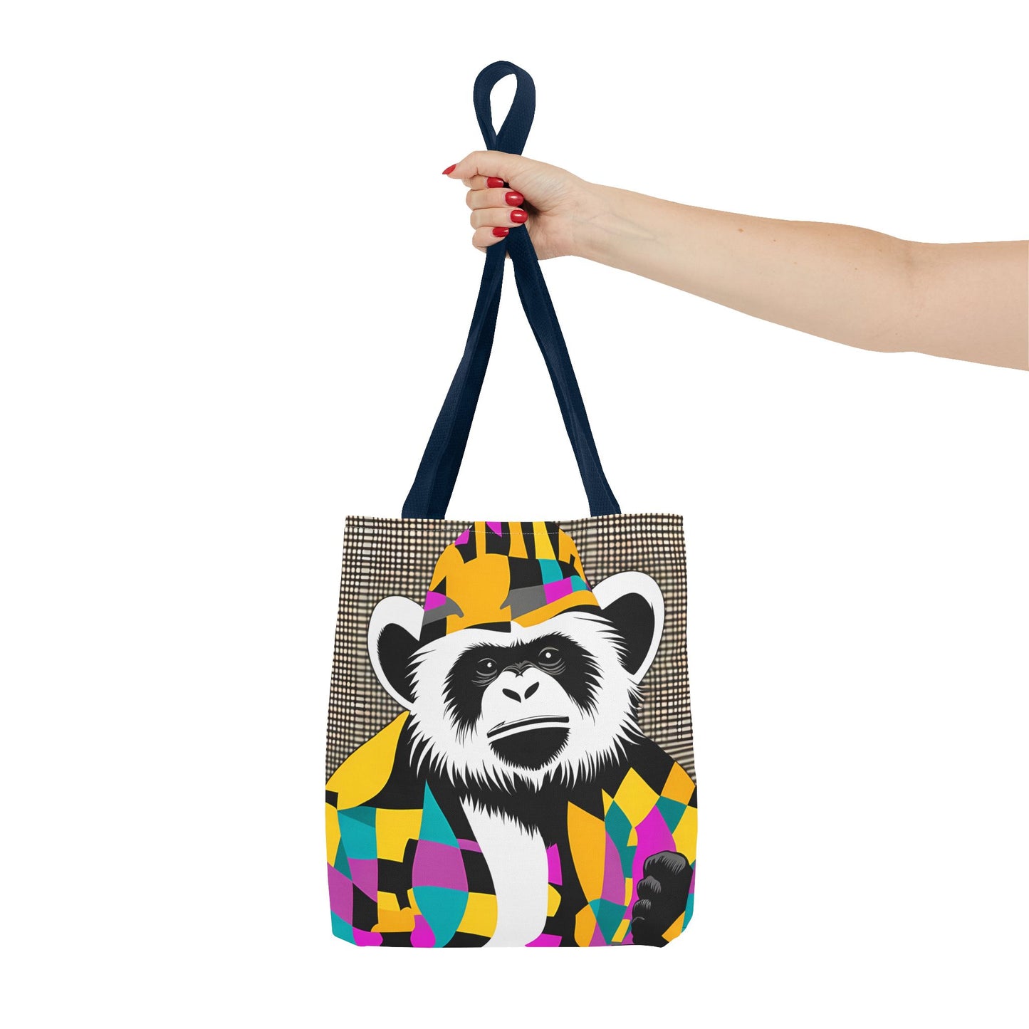 Geometric Monkey Tote Bag