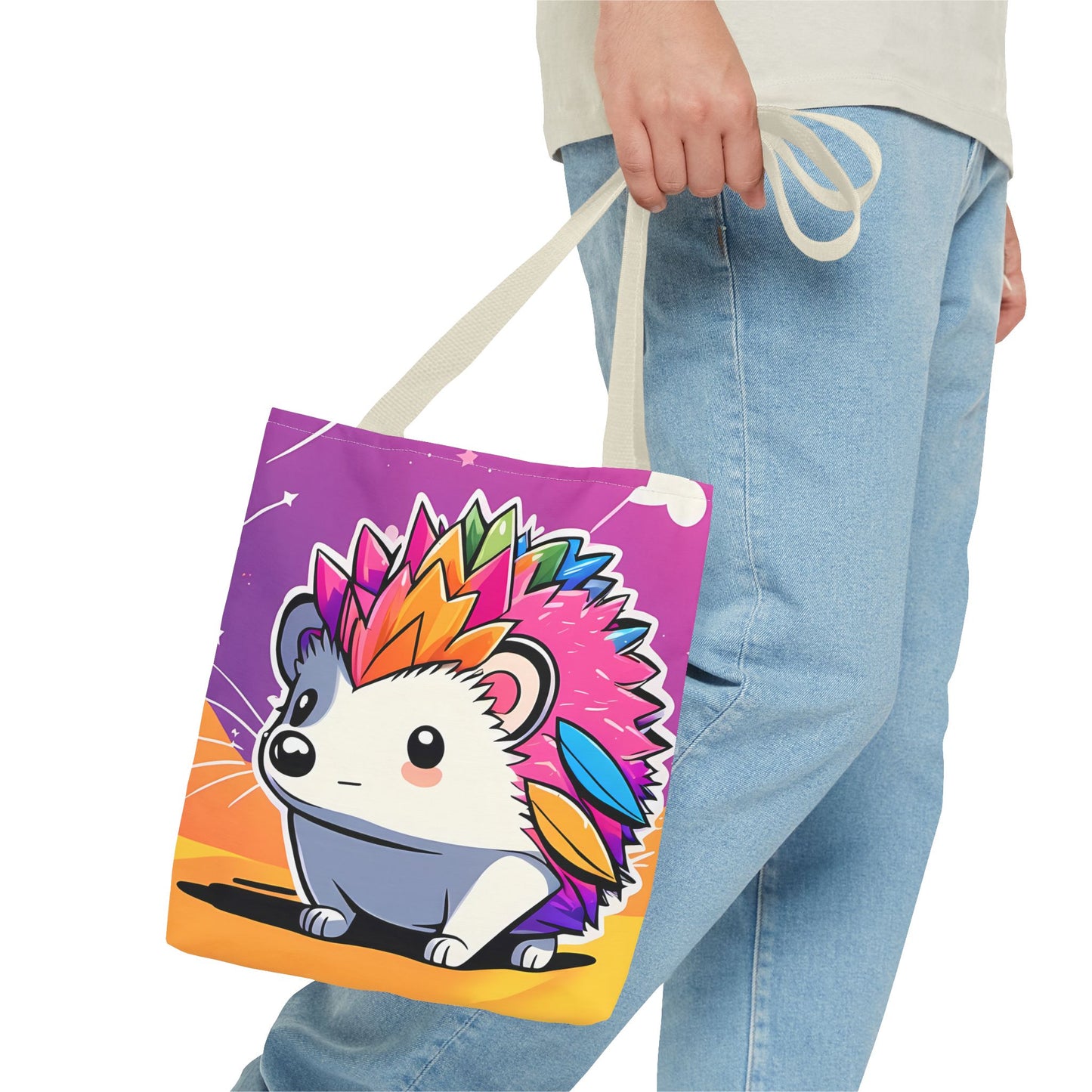Rainbow Hedgehog Tote Bag