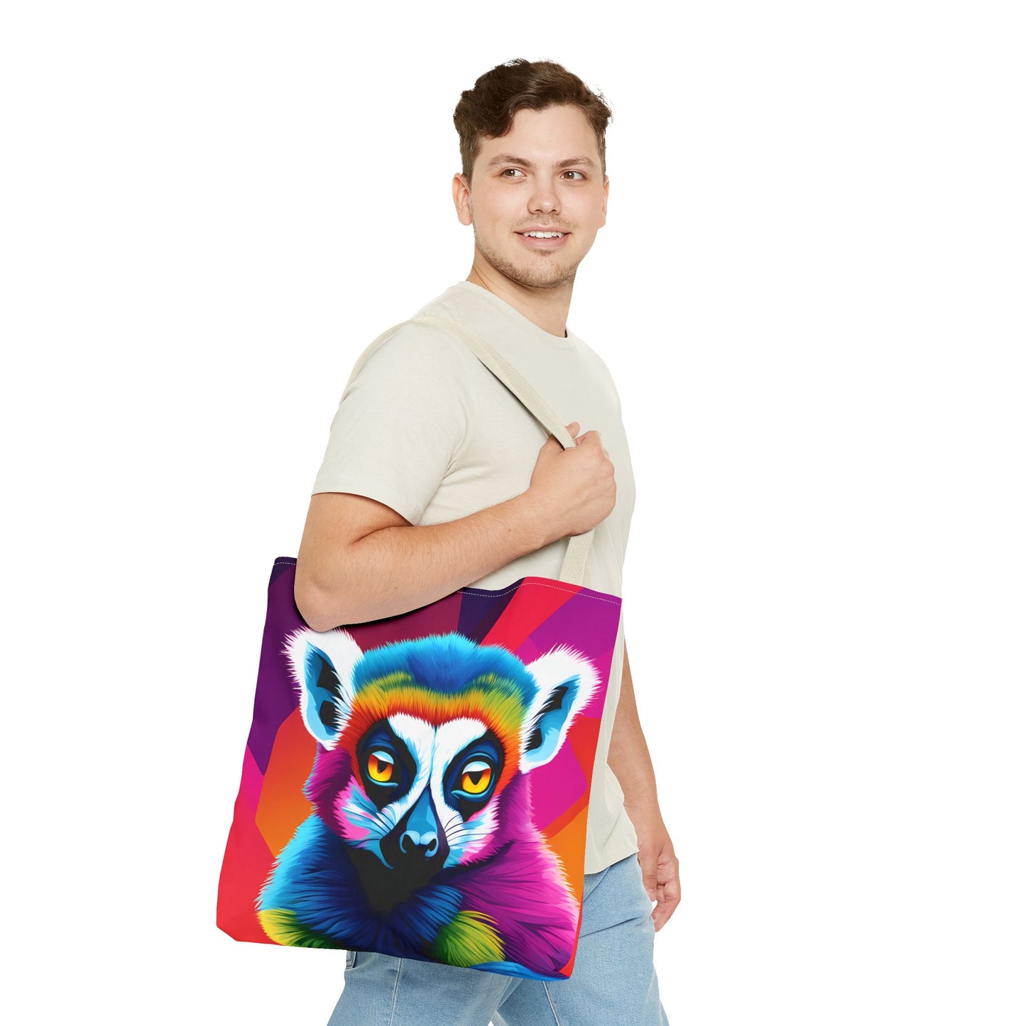 Psychedelic Lemur Tote Bag