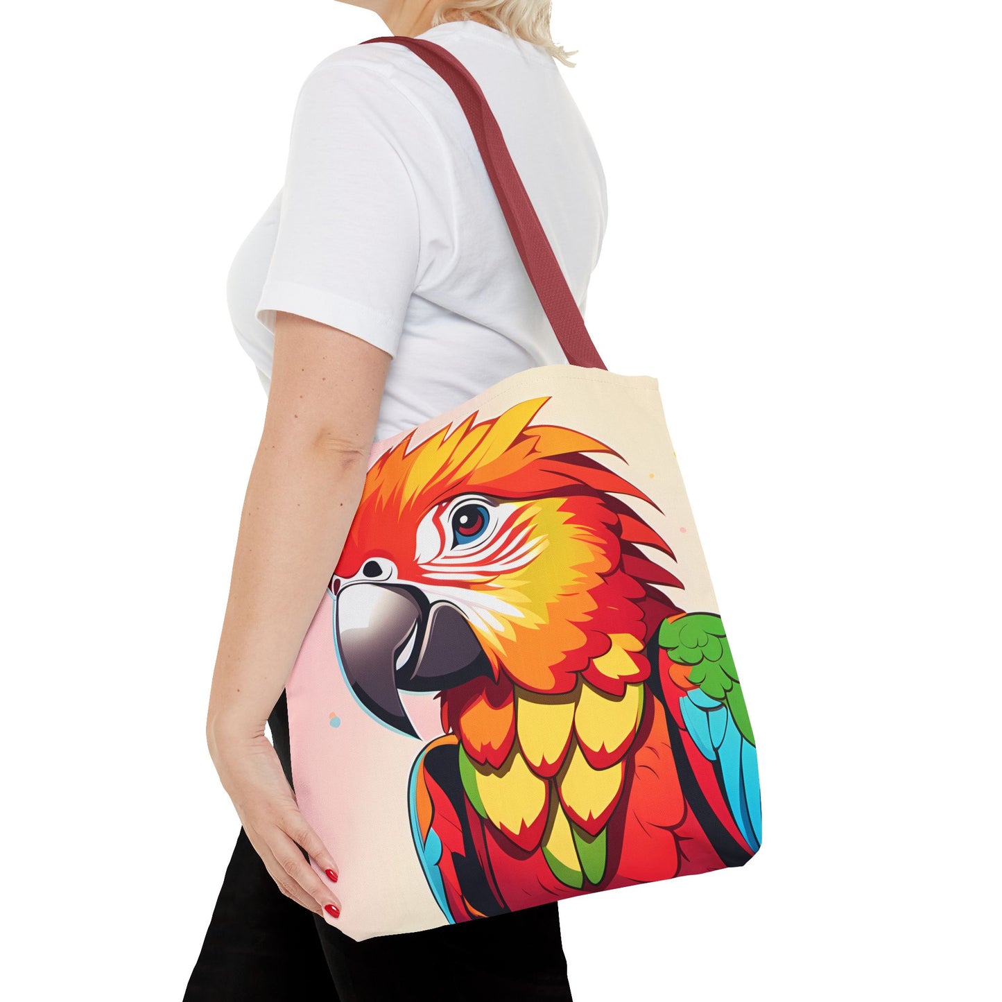 Pretty Parrot Print Tote Bag