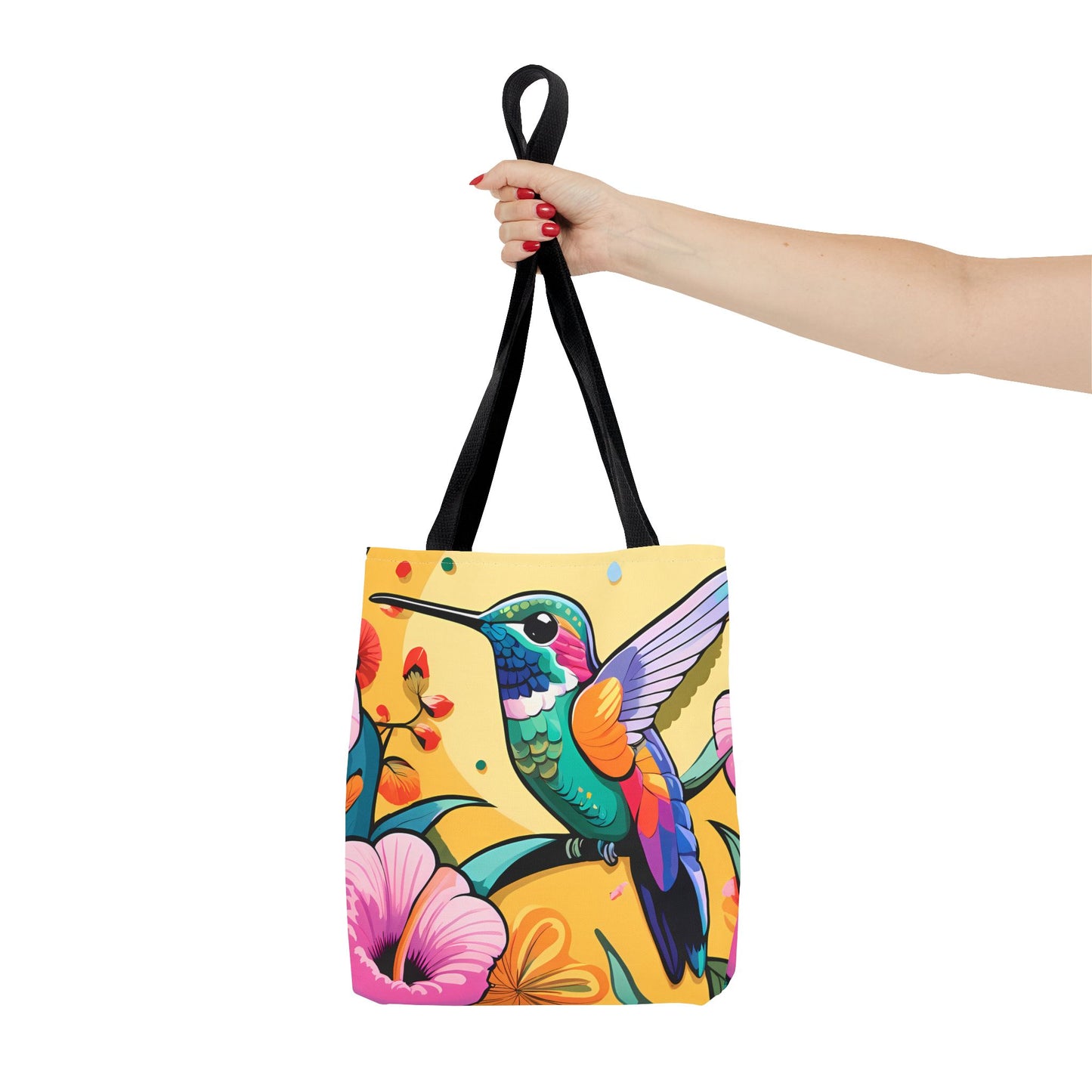 Floral Hummingbird Tote Bag