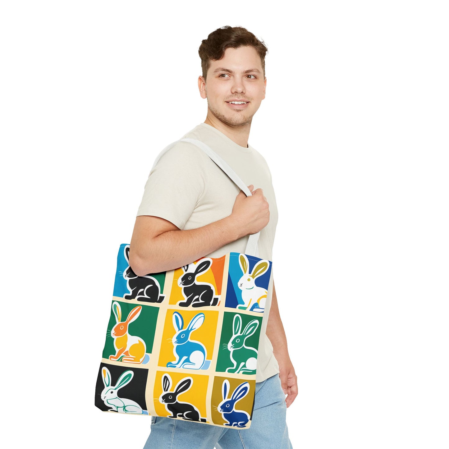 Rabbit Patchwork Tote Bag