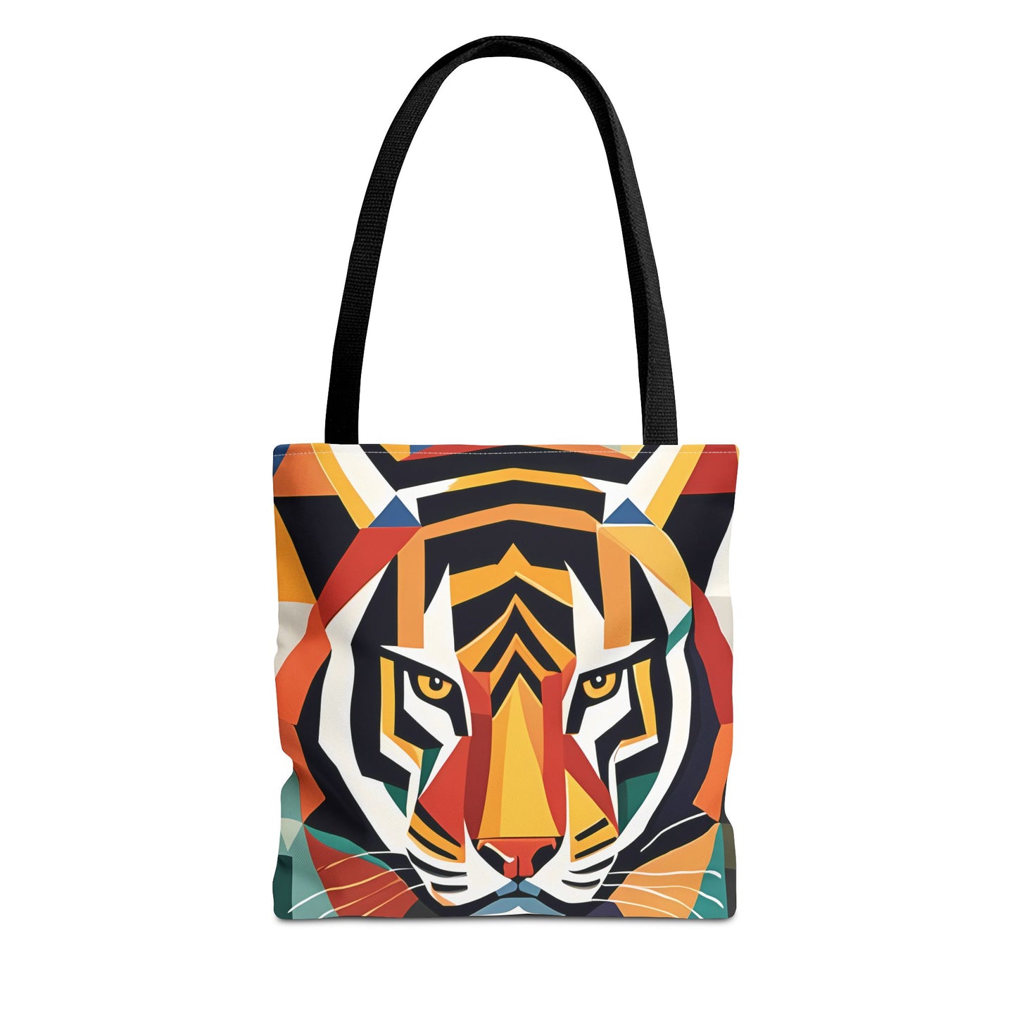 Geometric Tiger Face Tote Bag